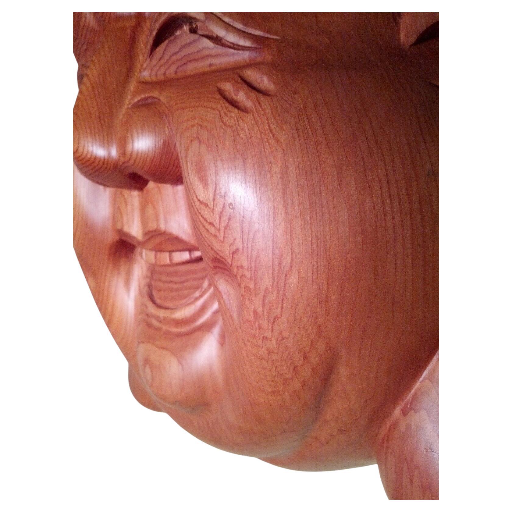 Japanese/Japan Fine Art! Carved Yew Wood 