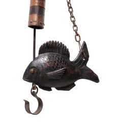 Japanischer japanischer Jizai Kagi-Herzhakenhaken, um 1900