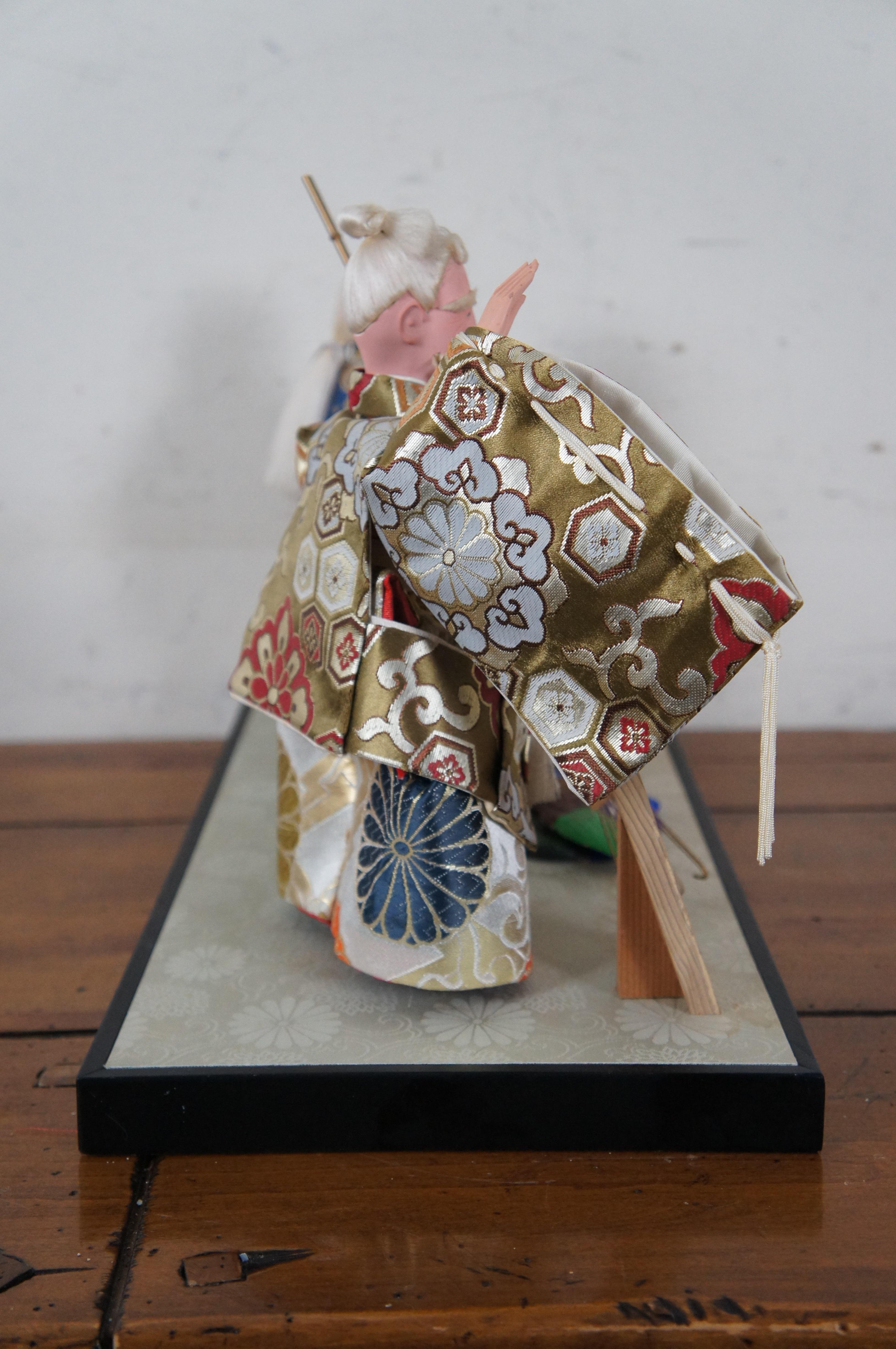 Japonisme Japanese Jo Uba Takasago Old Couple Long Life Happiness Wedding Doll Figurine  For Sale