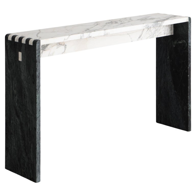 Japanese Jointed Marble Sculptural Console Table For Sale