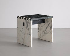 Japanese Jointed Marble Sculptural Stool / Side Table