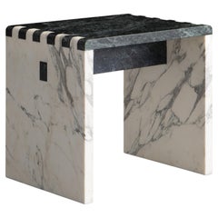 Japanese Jointed Marble Sculptural Stool / Side Table