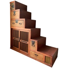 Japanese Kaidan Tansu or Staircase Tansu Meiji