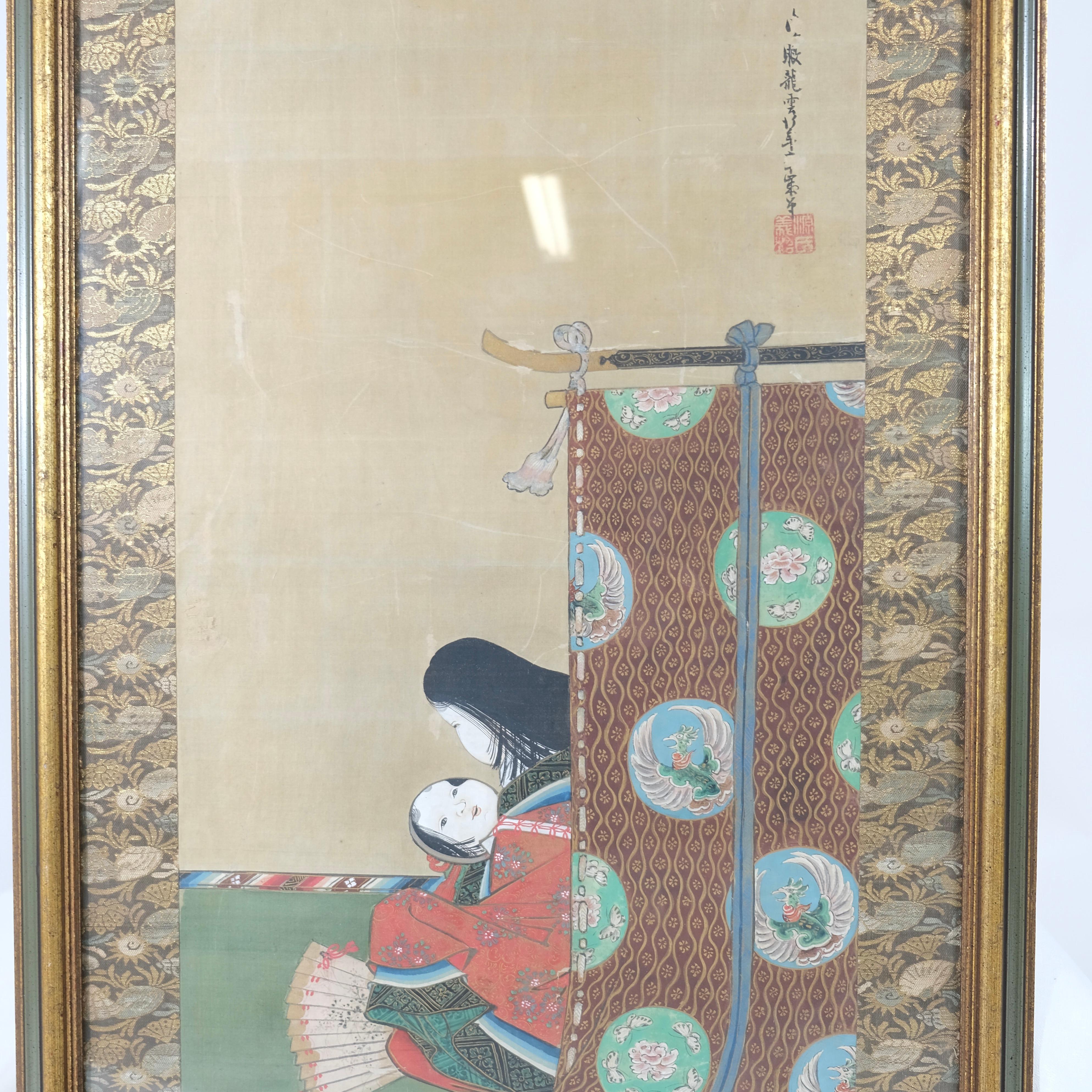 Japanisches Kakemono, 19. Jahrhundert im Angebot 5
