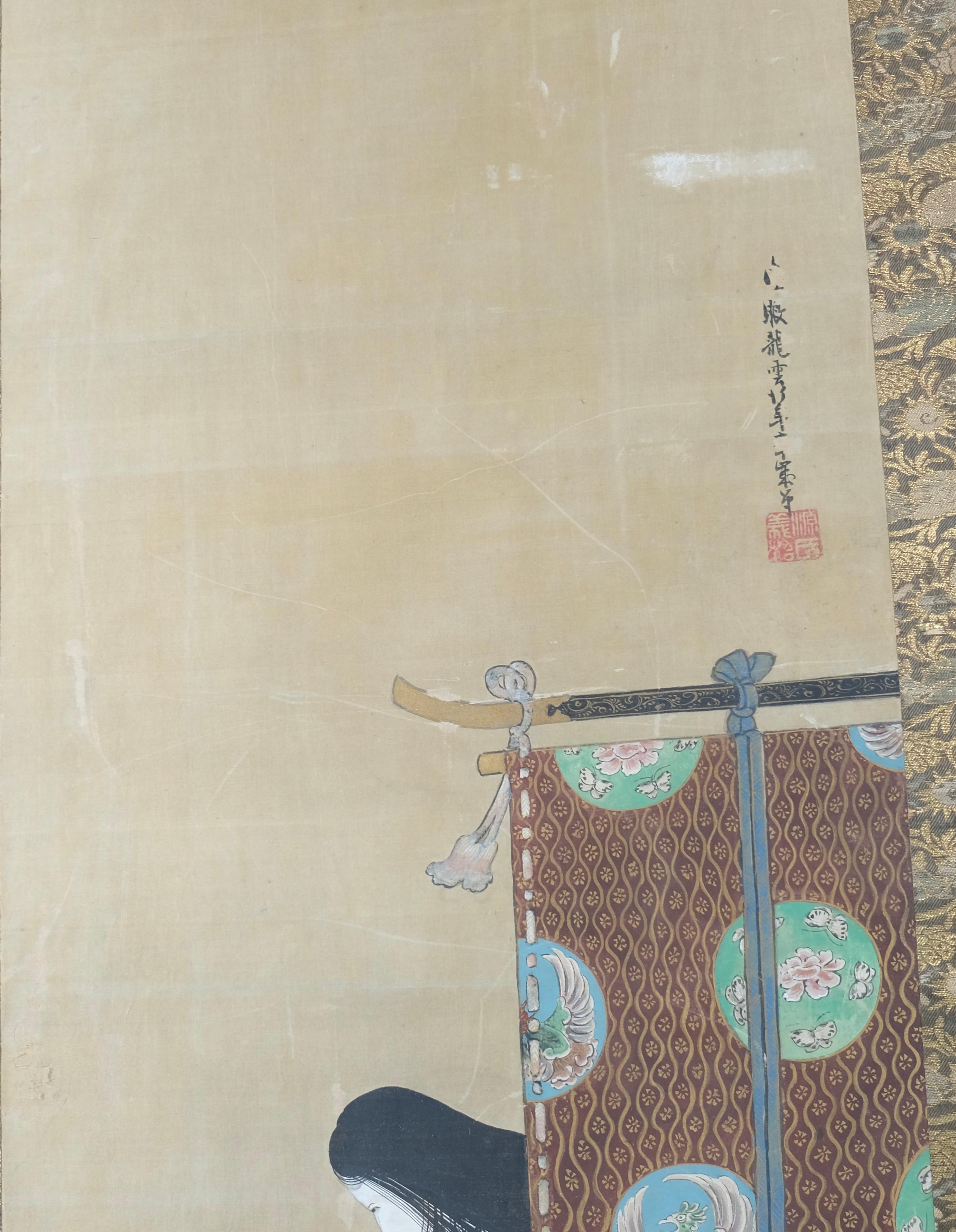 Japanese Kakemono, 19th C For Sale 4