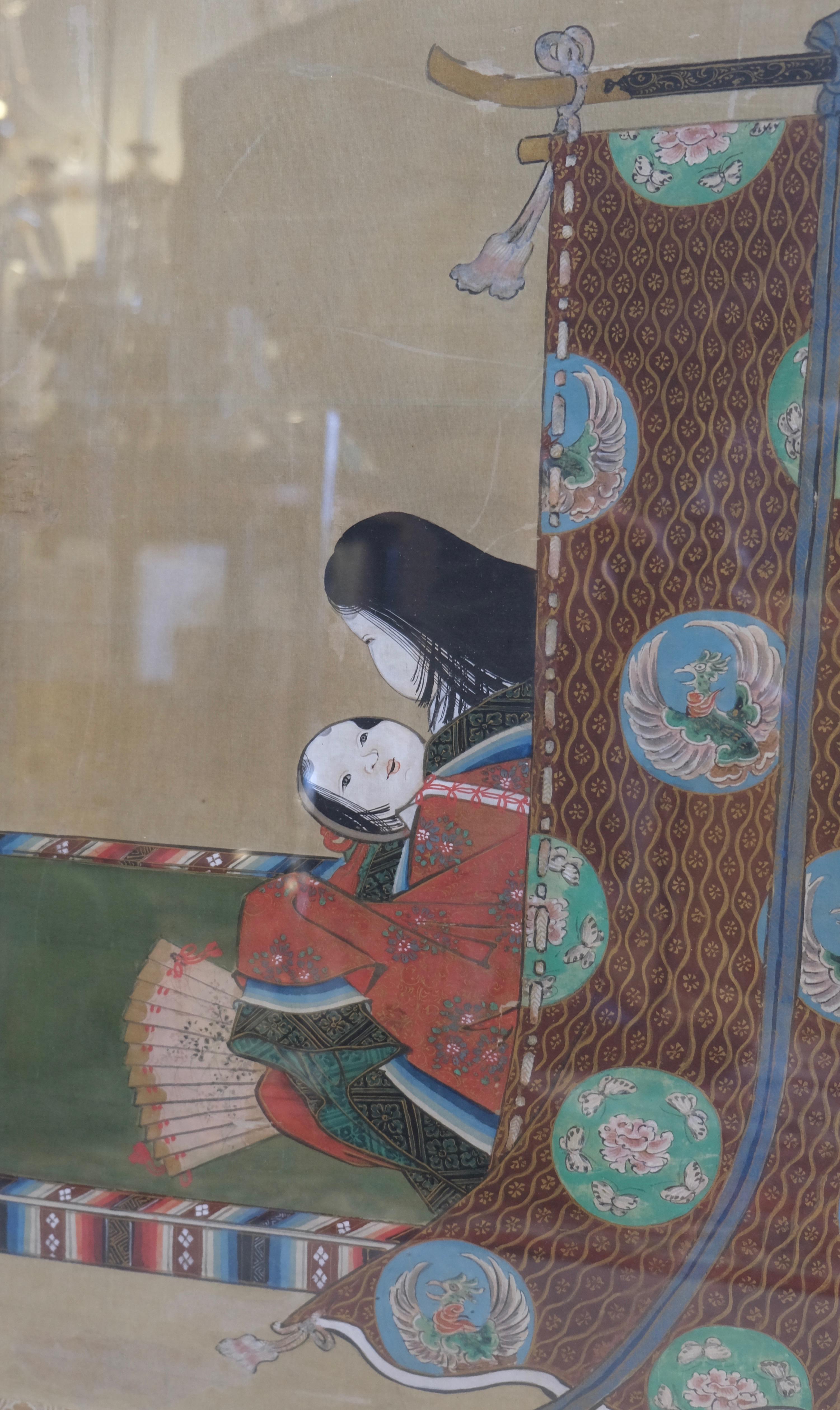 Japanisches Kakemono, 19. Jahrhundert im Zustand „Gut“ im Angebot in Stockholm, SE