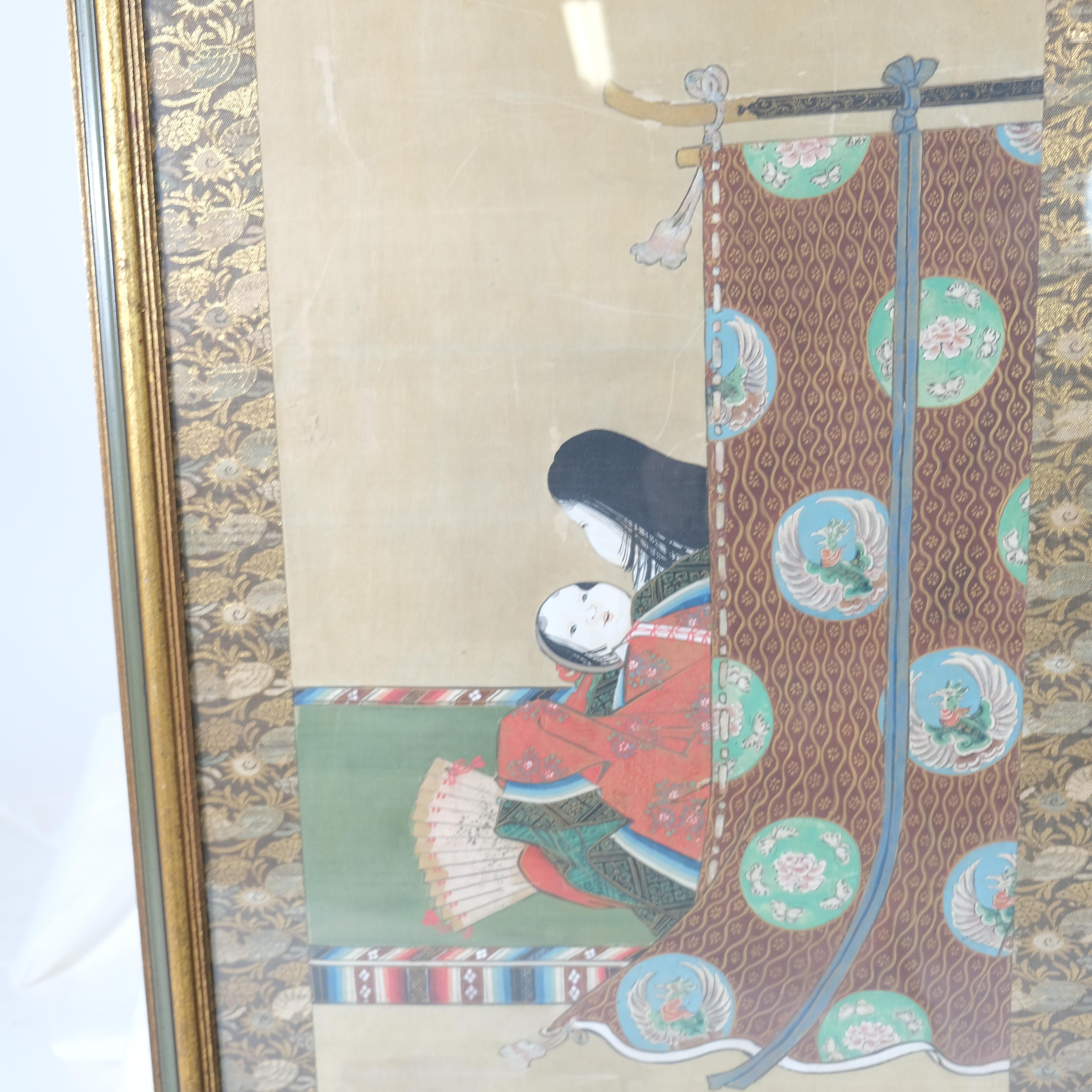 19th Century Japanese Kakemono, 19th C For Sale