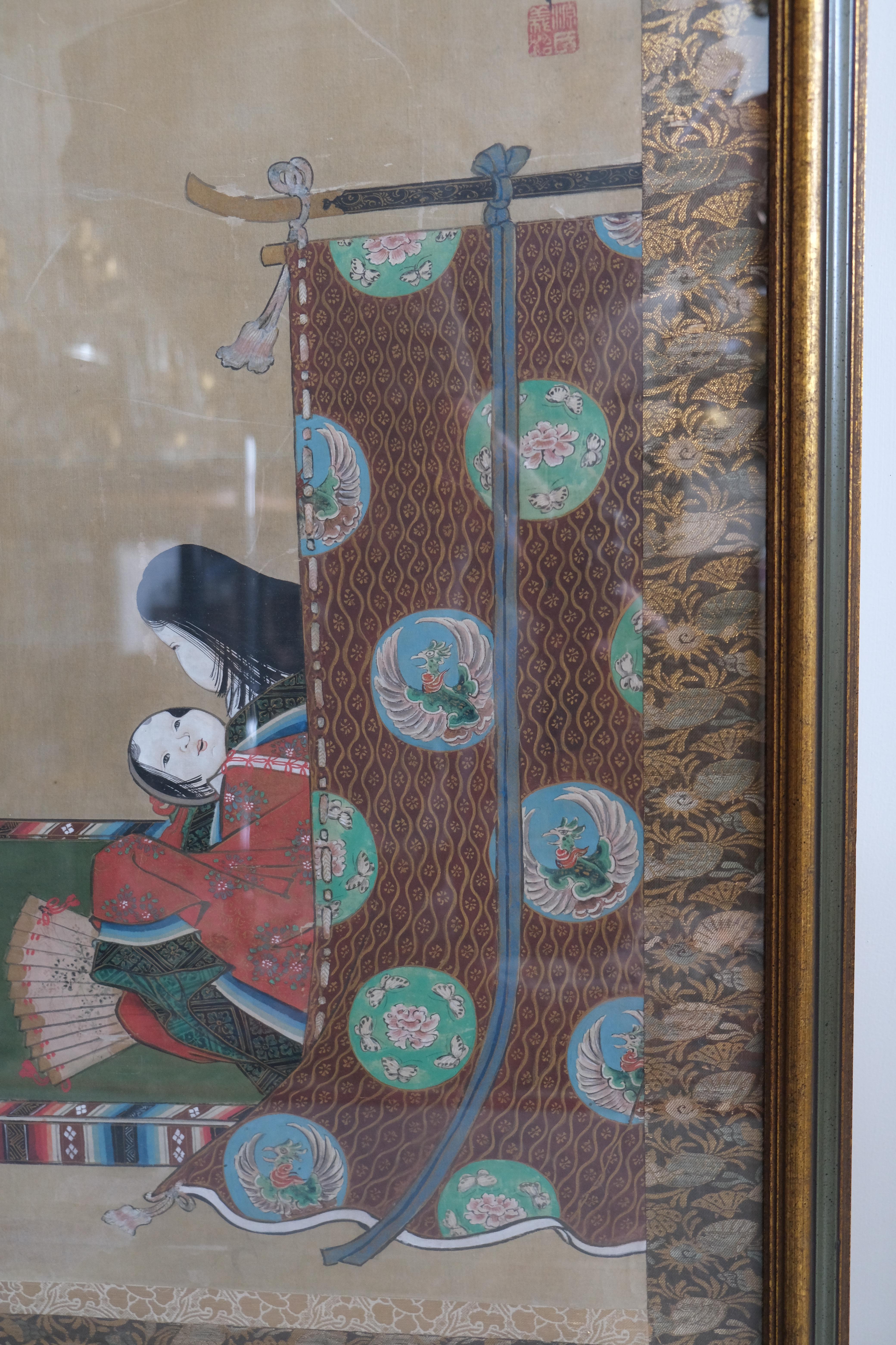 Japanese Kakemono, 19th C In Good Condition For Sale In Stockholm, SE
