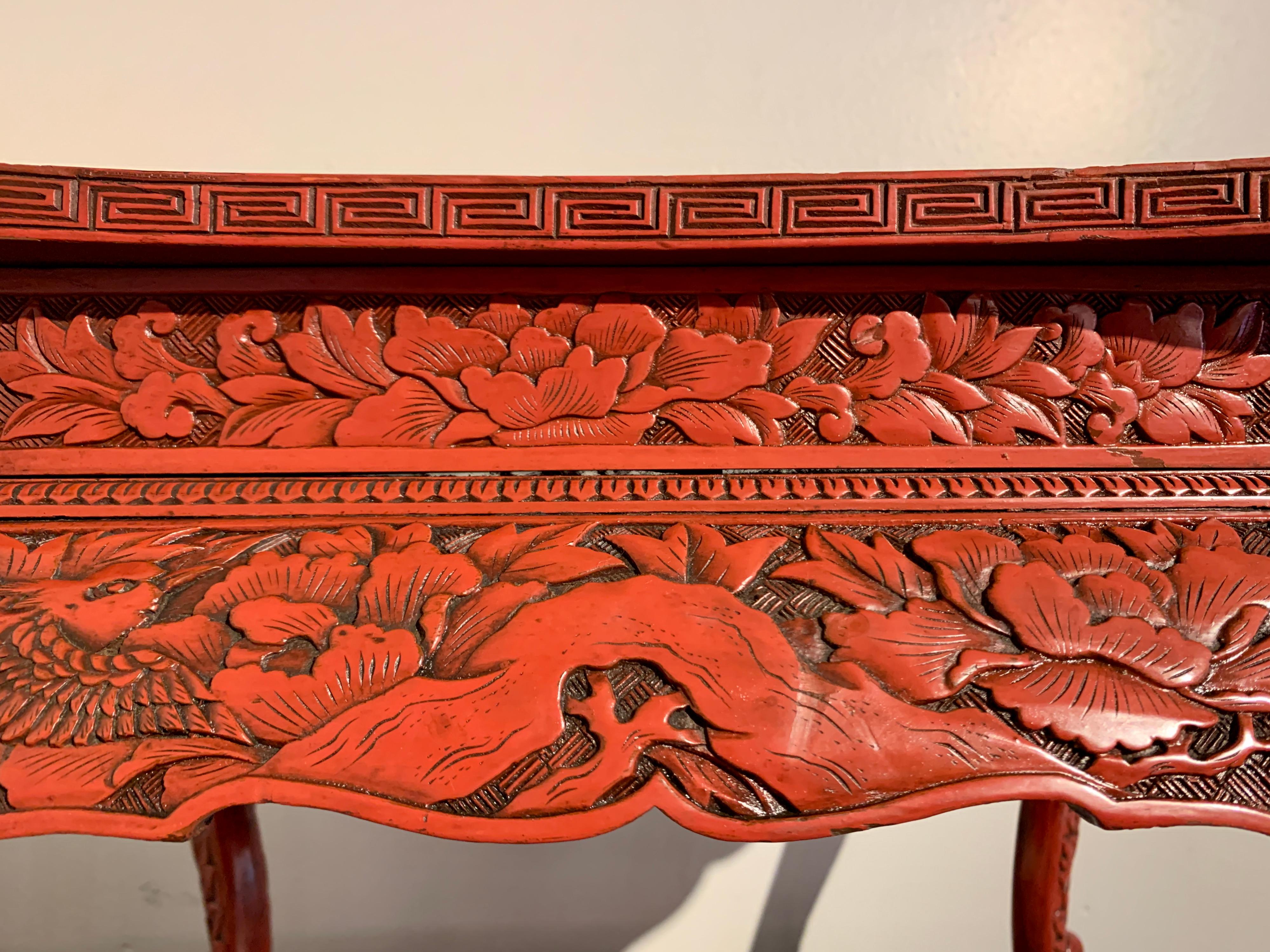 Japanese Kamakura-Bori Red Lacquer Incense Stand, Edo Period, 19th Century 8