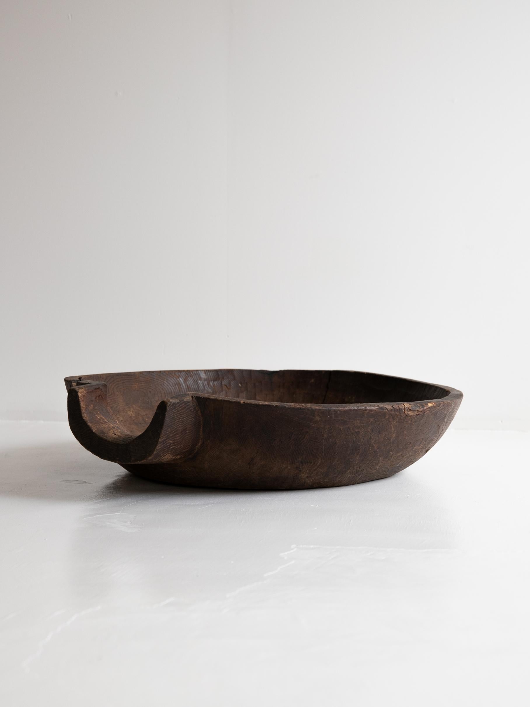 Japanese Katakuch Wood bowl / Mingei Wabisabi For Sale 5