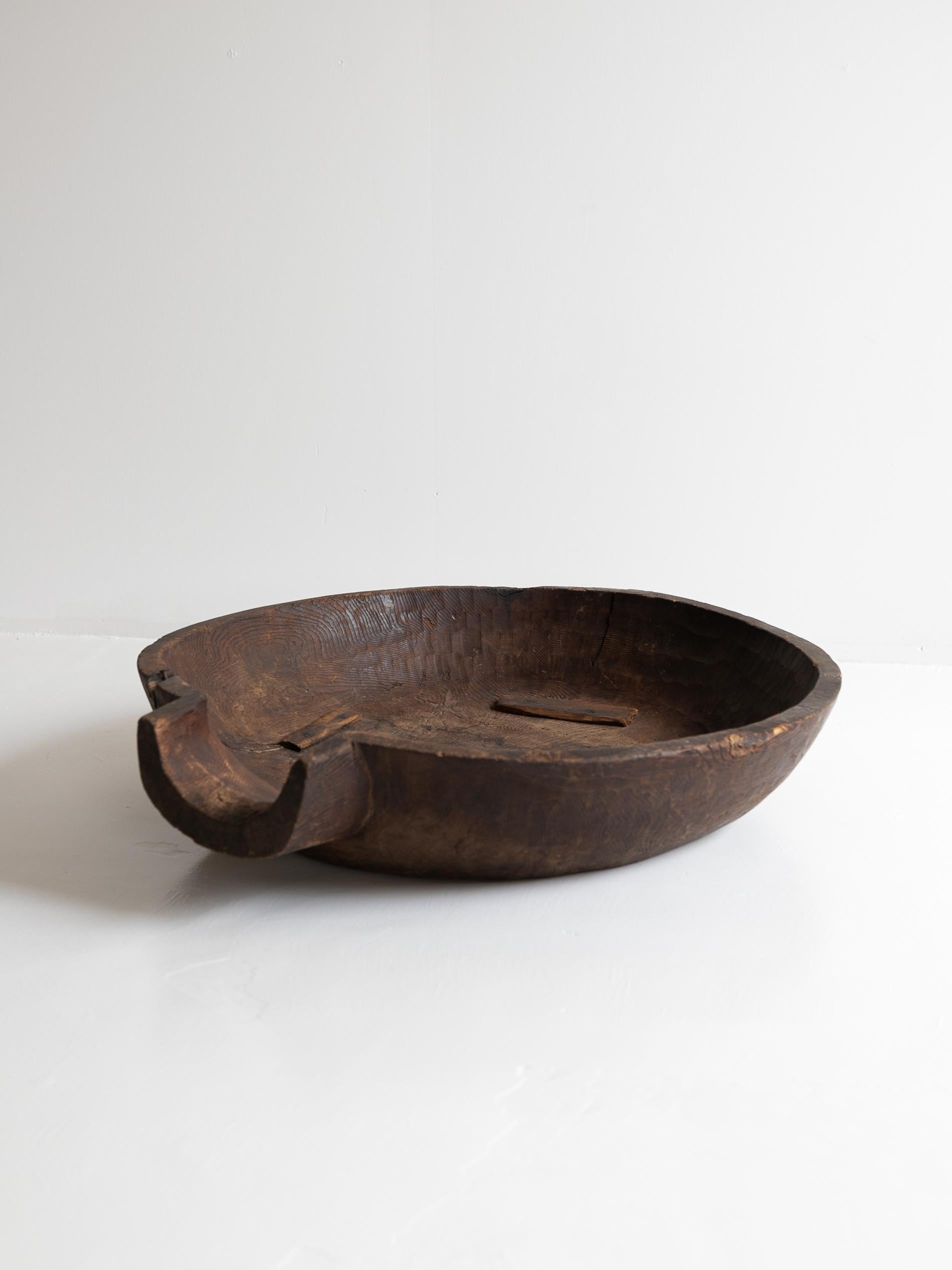 Japanese Katakuch Wood bowl / Mingei Wabisabi For Sale 6