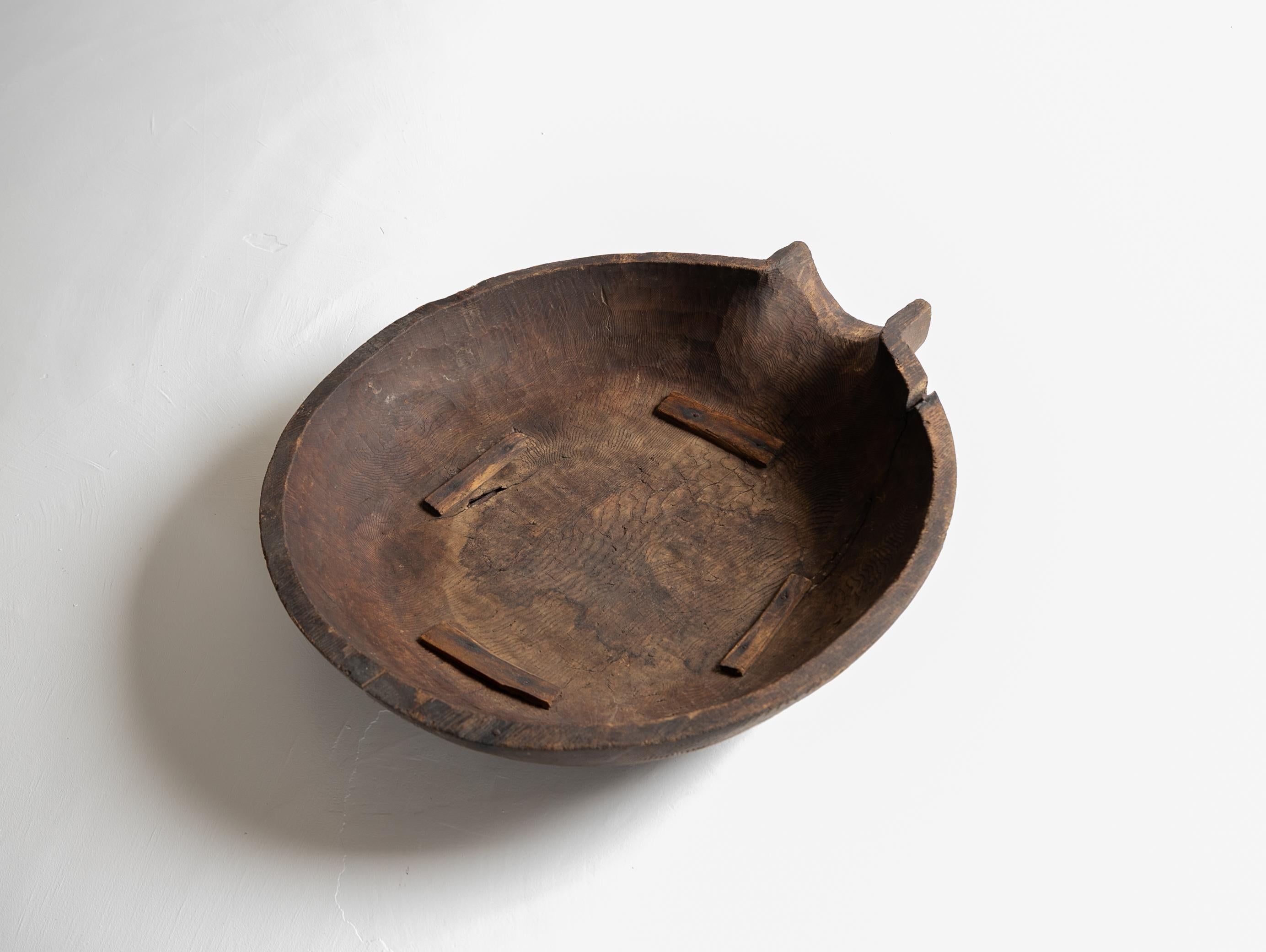 Showa Japanese Katakuch Wood bowl / Mingei Wabisabi For Sale