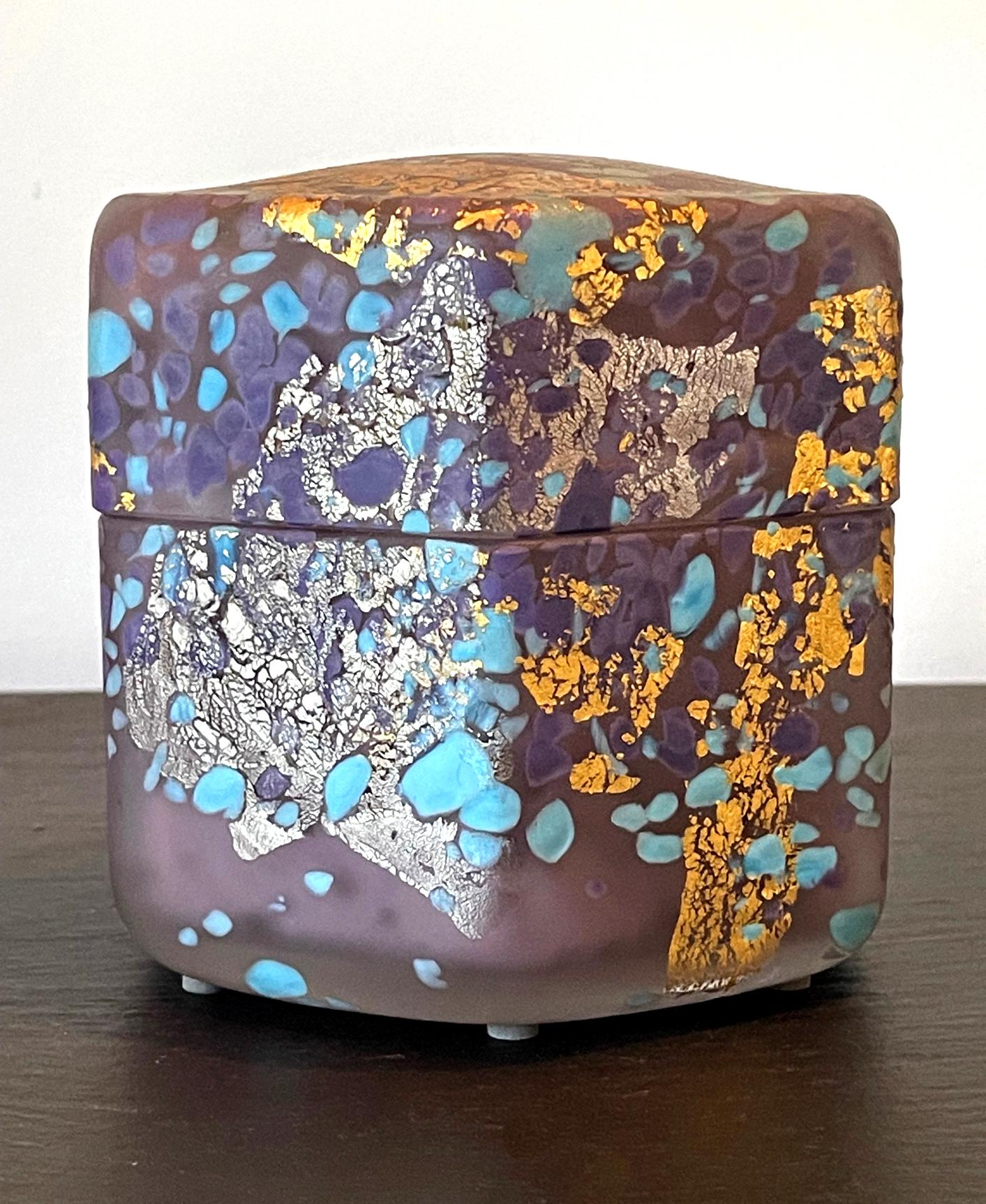 Japanese Kazaribako Glass Box by Kyohei Fujita In Good Condition For Sale In Atlanta, GA