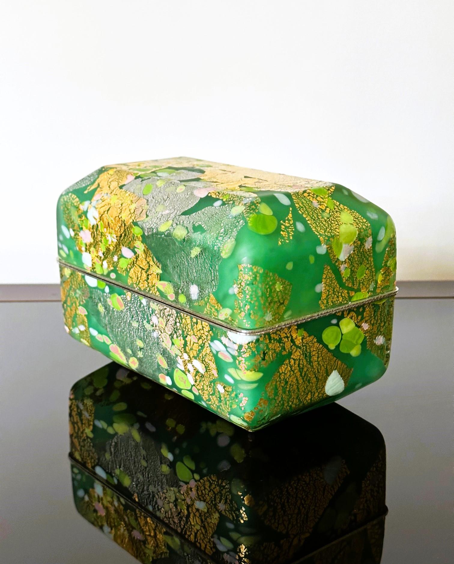 Modern Japanese Kazaribako Glass Box Rare Hagoromo Kyohei Fujita For Sale