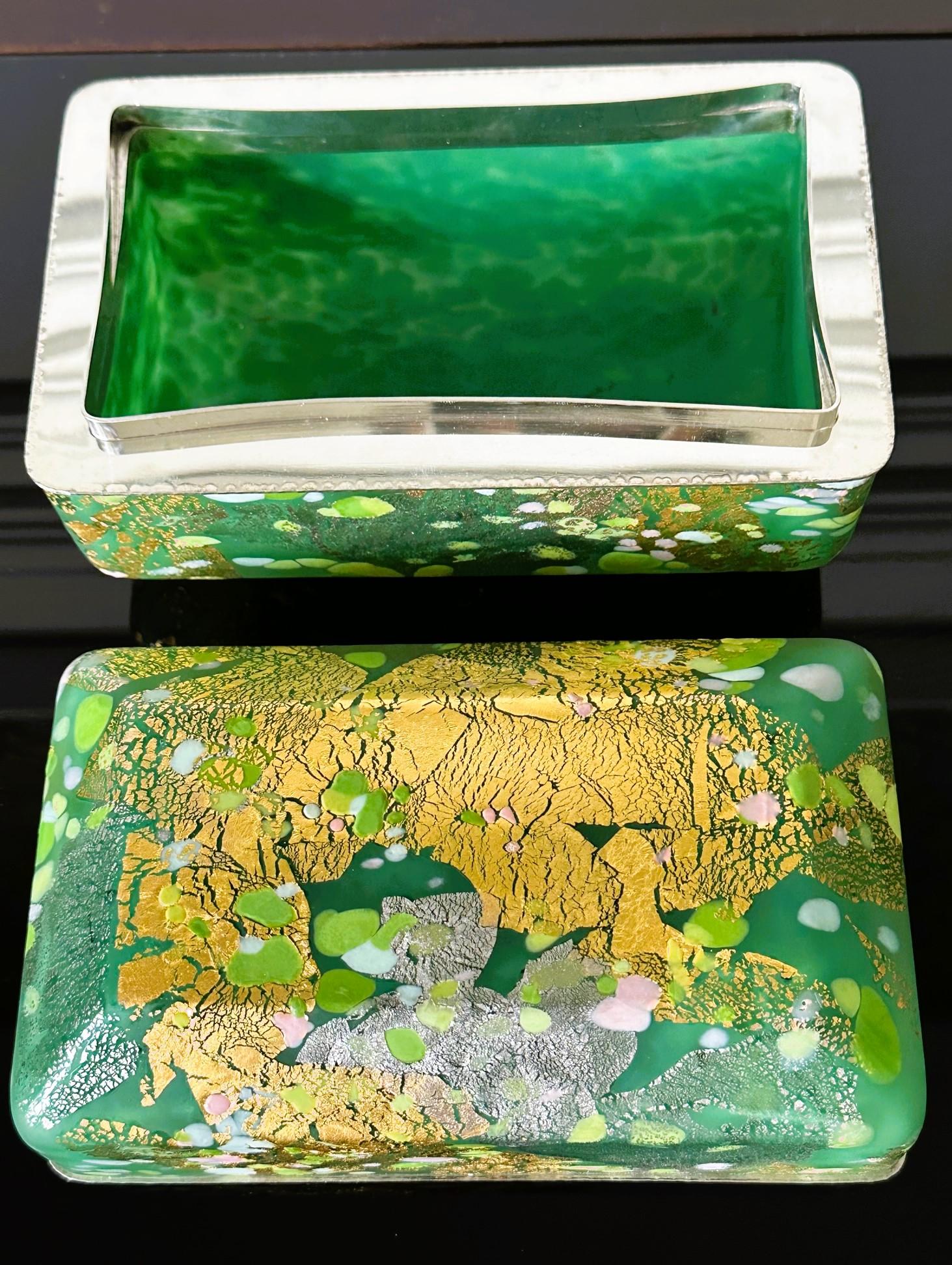 Late 20th Century Japanese Kazaribako Glass Box Rare Hagoromo Kyohei Fujita For Sale