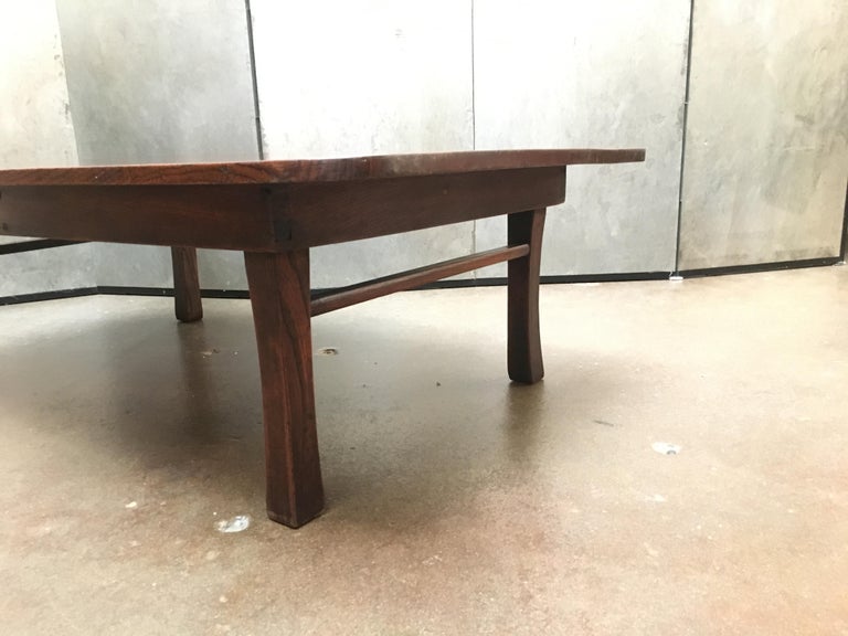 Japanese Keyaki Wood Folding Tea Table, Showa Period, Early 20th