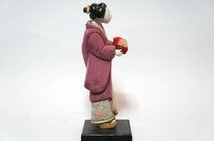 Japanese Kimekomi Woman Doll Wearing Silk Kimono, Style of Taisho Romence, 1920s