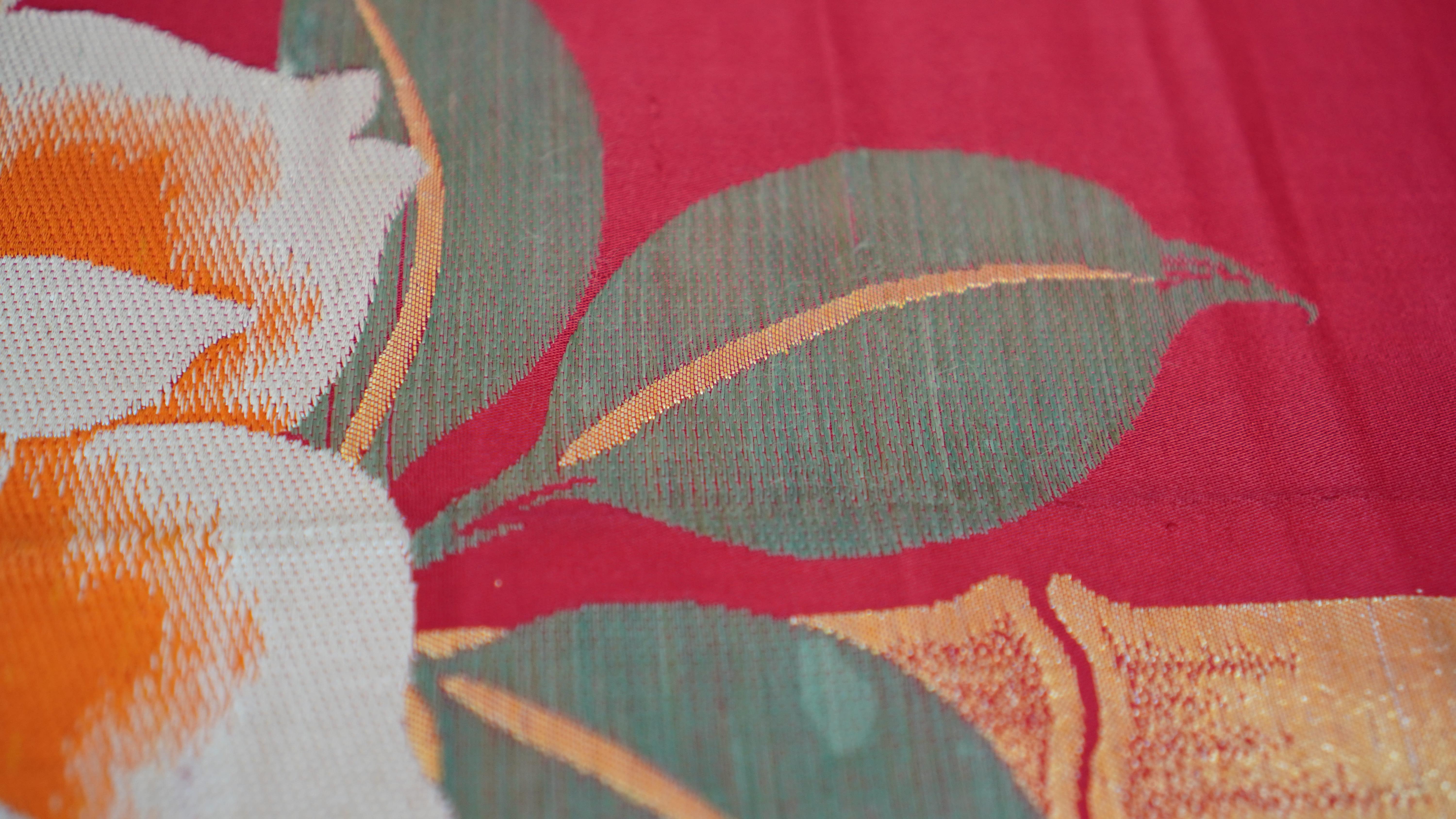 Japanische Kimono-Kunst / asiatische Wandkunst, Mother's Rose im Angebot 2