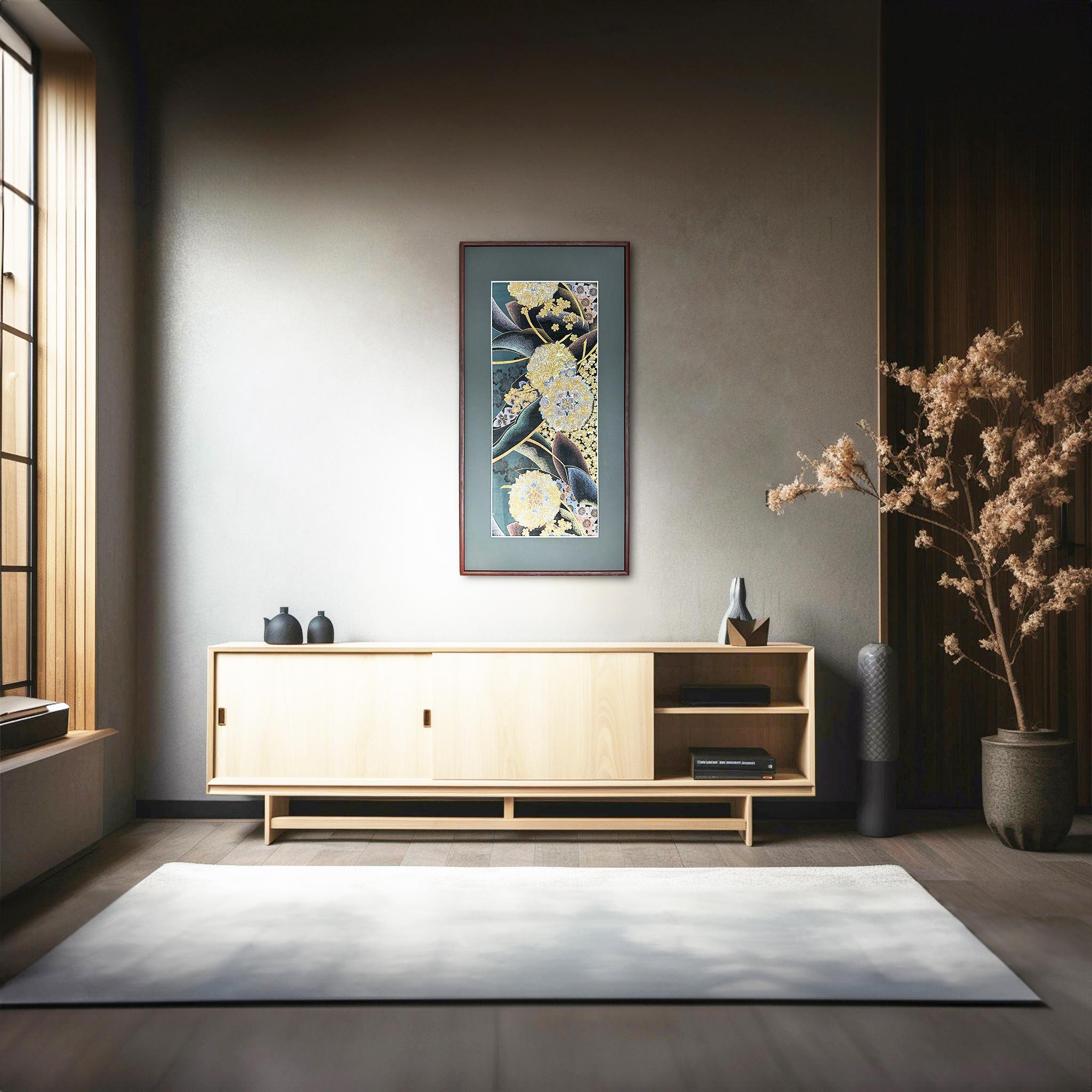 Kimono Art / Japanese Wall Art / Wall Decoration -Bouquet of Love- For ...