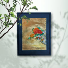Japanese Art / Kimono Art / Asian Art / Wall Art, -Golden Flower Chariot-