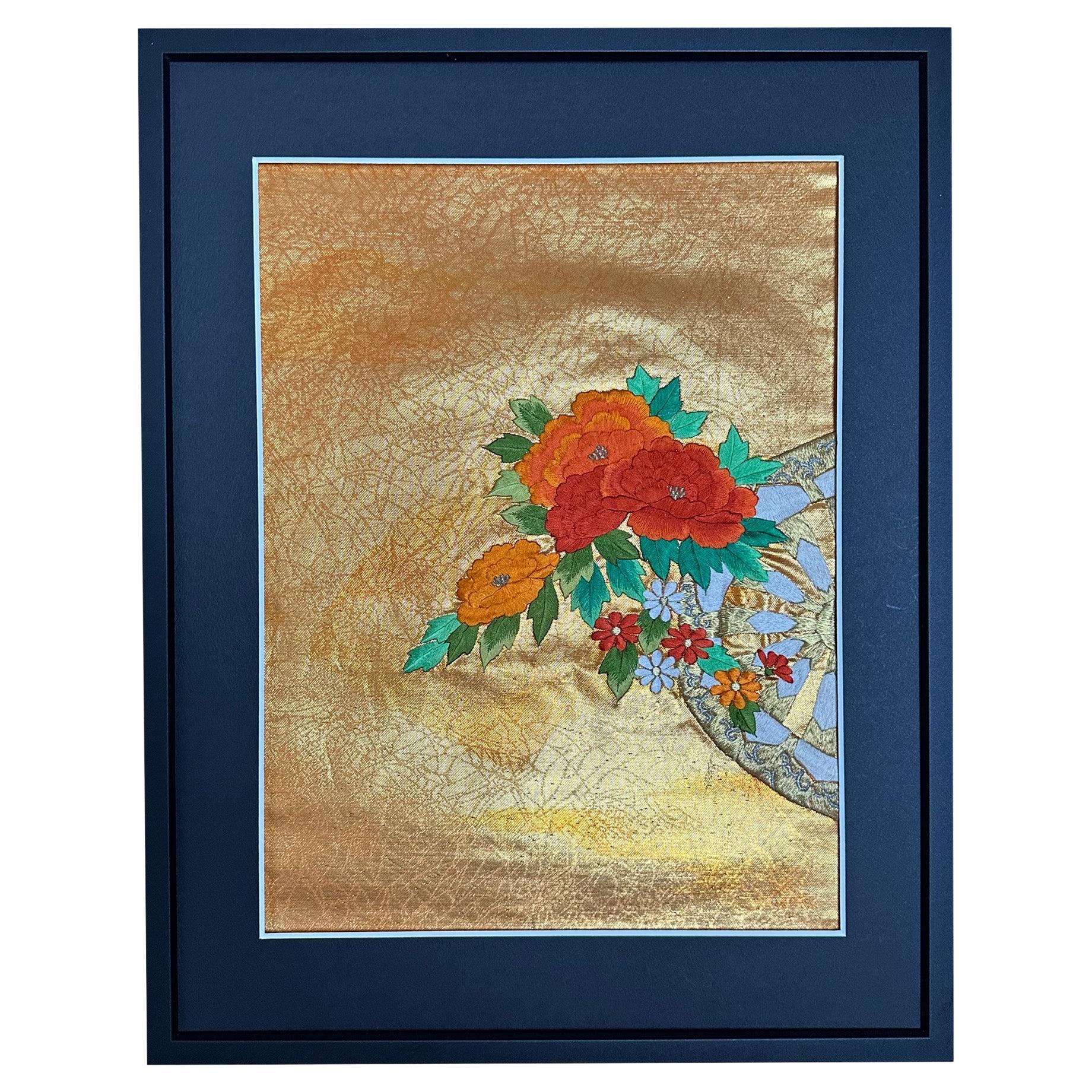 Japanese Art / Kimono Art / Asian Art / Wall Art, -Golden Flower Chariot- For Sale