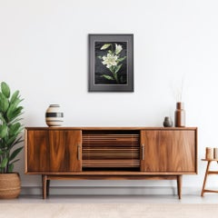 Japanese Kimono Art / Kimono Wall Art / Oil Painting, Lys Blanc