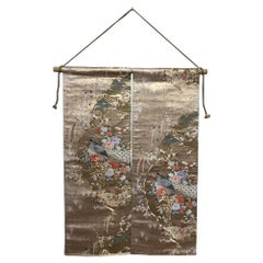 Japanische Kimono-Kunst/Wandteppich, Die Königin der Pfaue