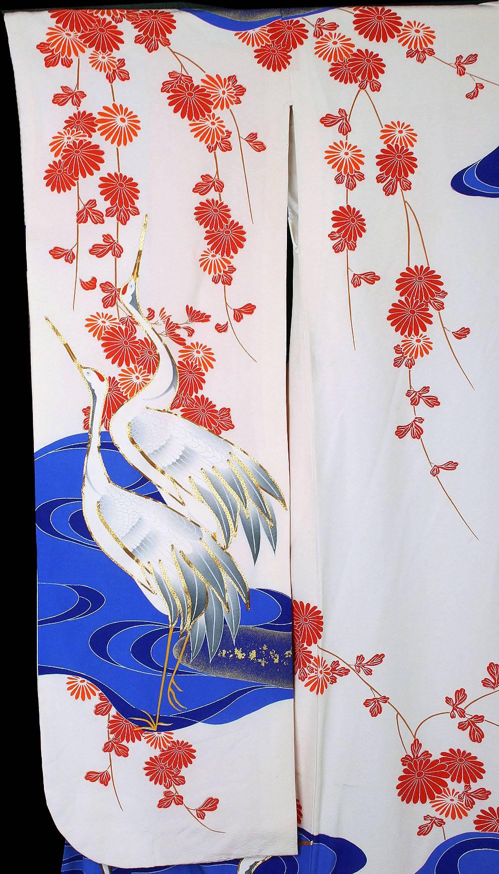 Vintage Silk Silver Brocade  Japanese Ceremonial Kimono, MidCentury  For Sale 9