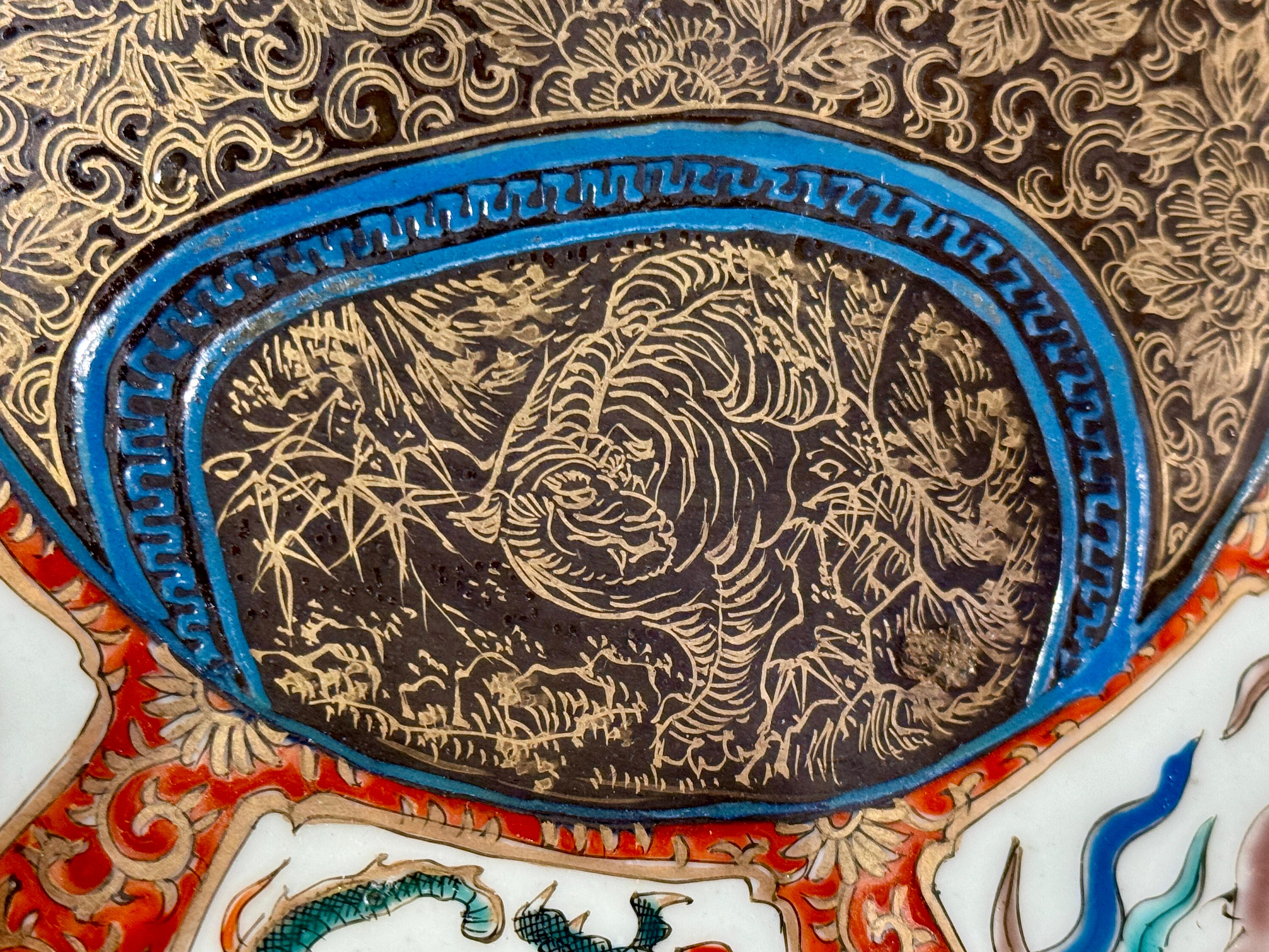 Ciotola Zodiac ottagonale Kinrande Imari giapponese, periodo Taisho, Giappone in vendita 2