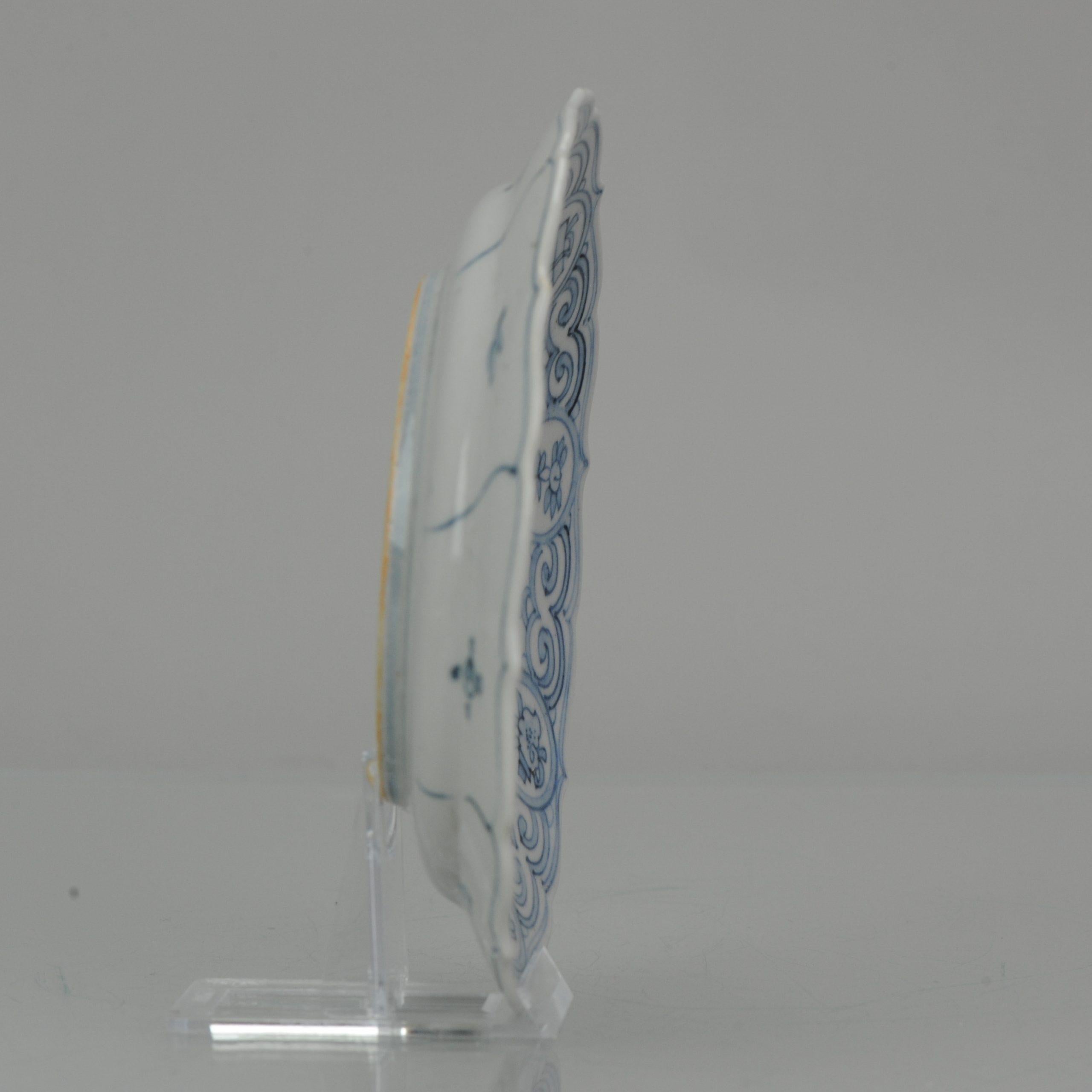 18th Century and Earlier Japanese Ko-Imari Porcelain Edo Period Dish Antique Japan, Ca 17th Century For Sale