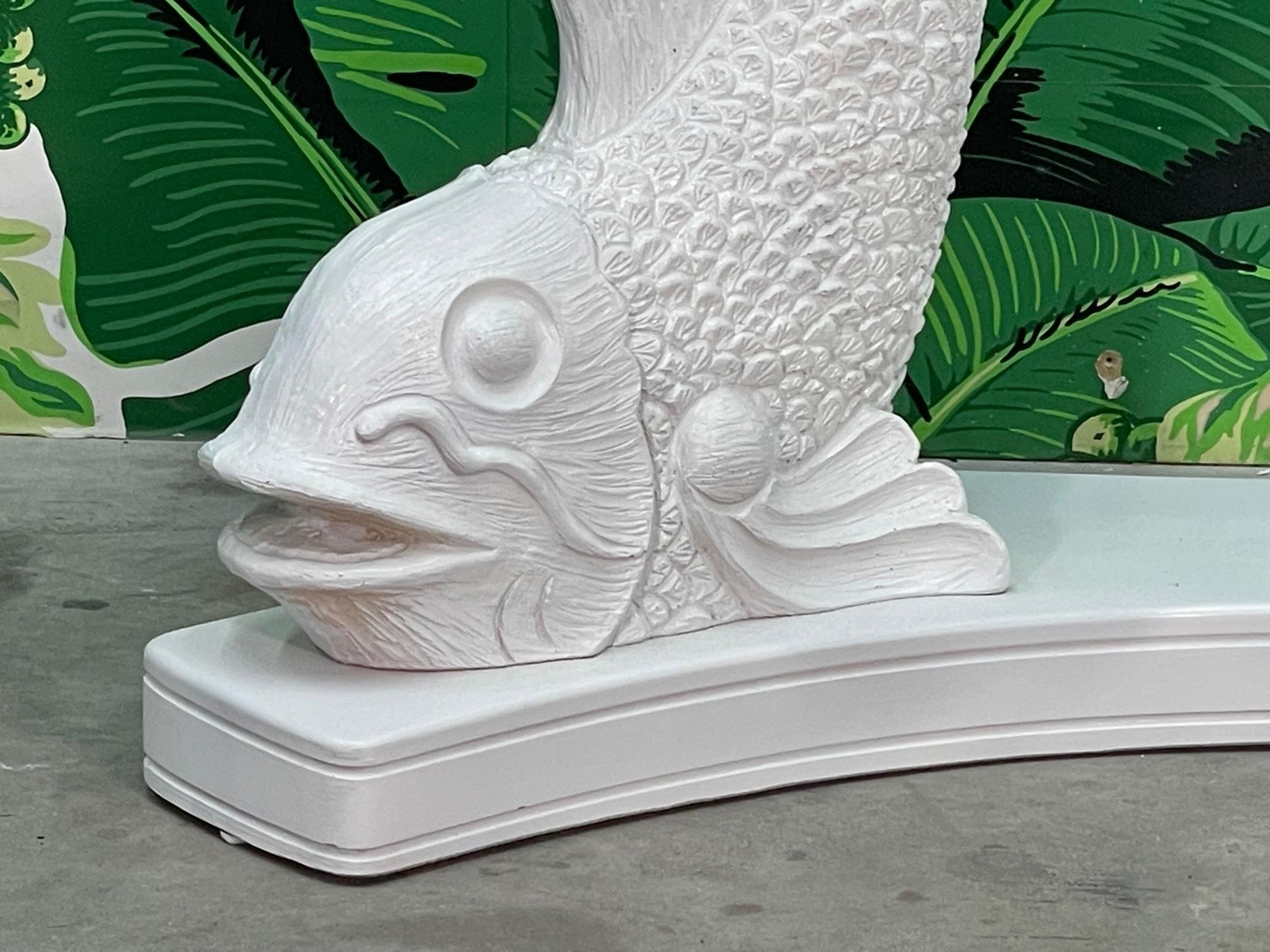 Japanese Koi Fish Sculptural Console Table 2