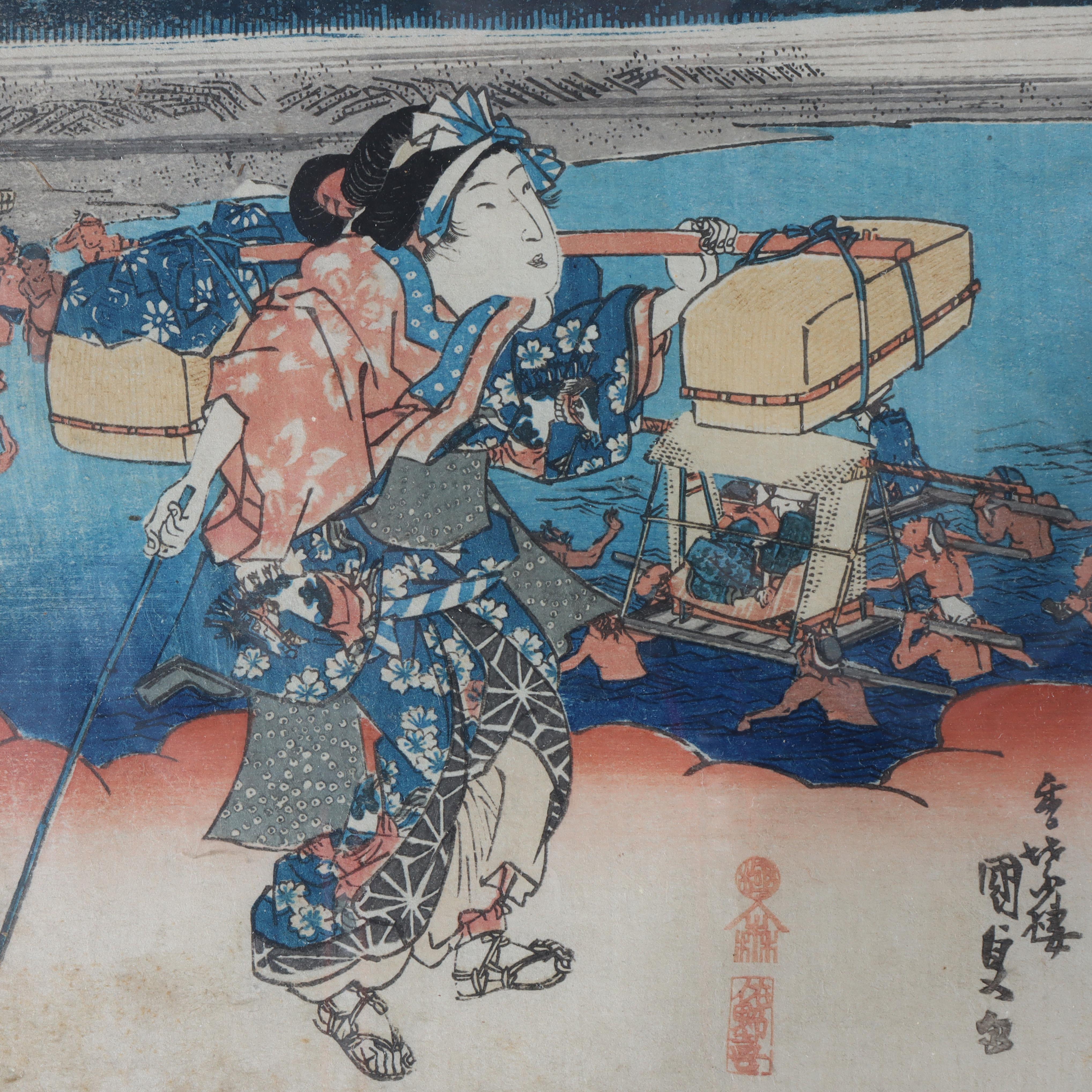 Impression japonaise à la planche de Wood Wood 