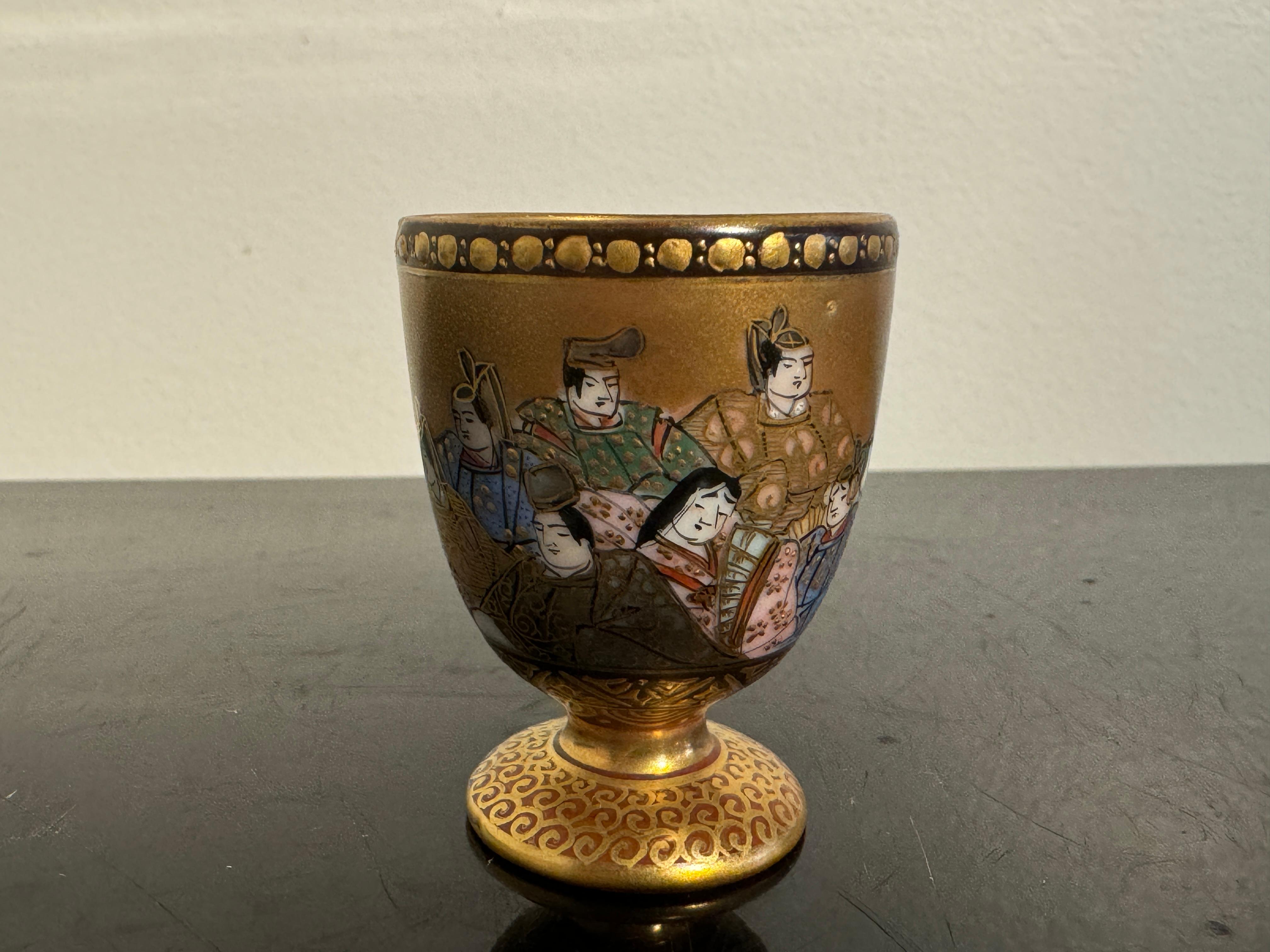 Vaso de Sake Japonés Kutani 