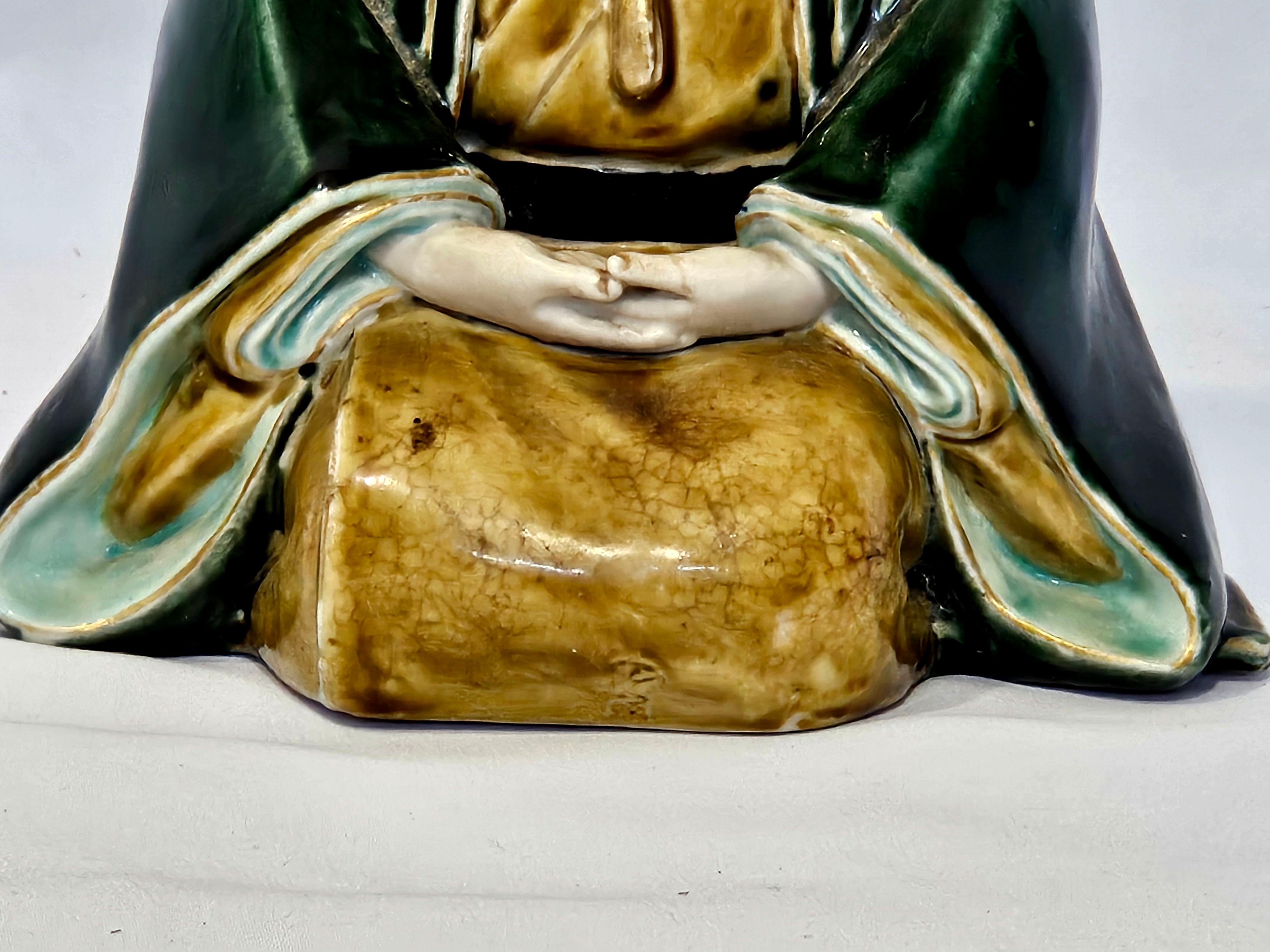 Figura y cuadro de porcelana japonesa kutani, Siglo XIX en venta 6
