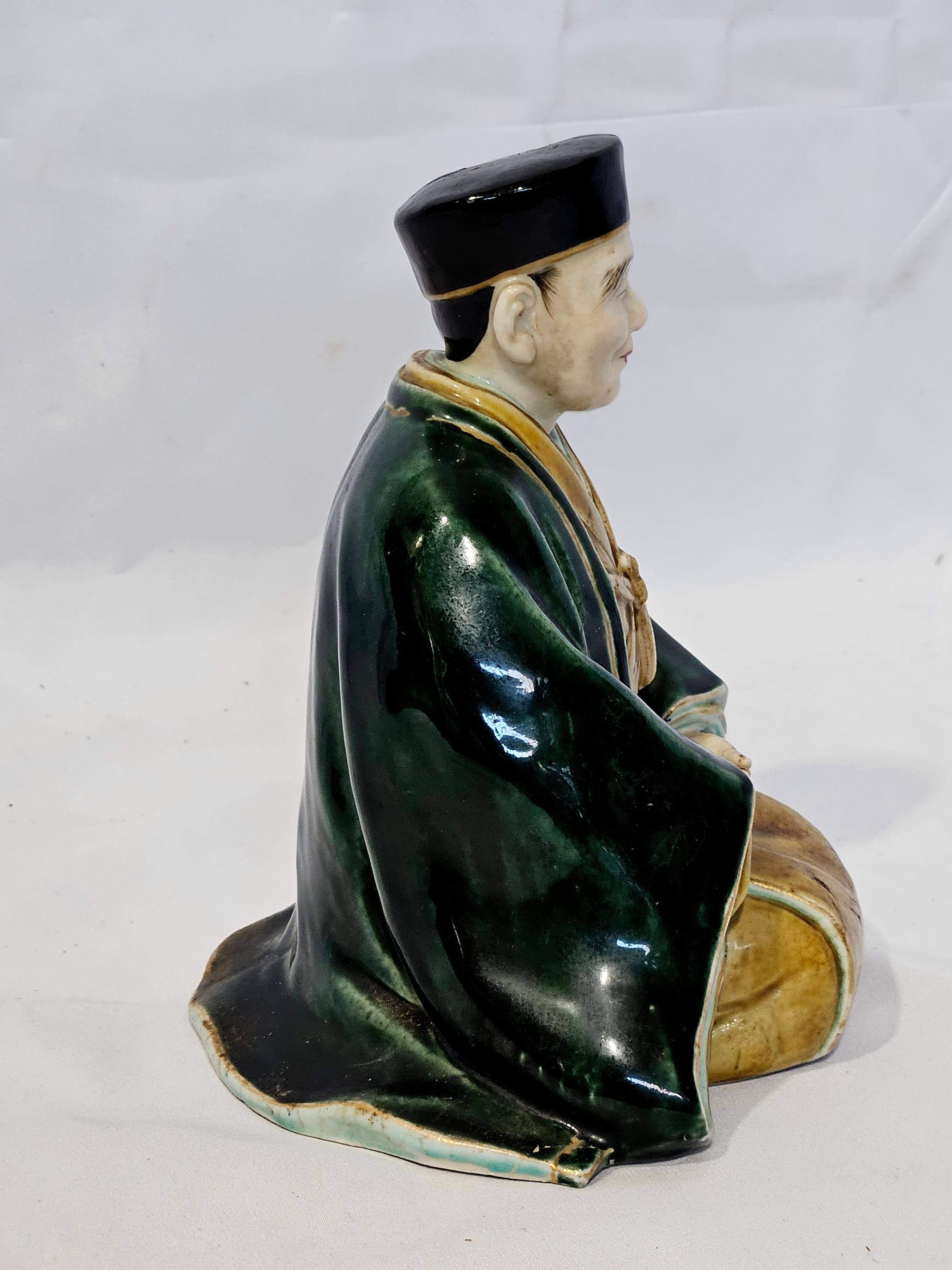 Figura y cuadro de porcelana japonesa kutani, Siglo XIX en venta 9