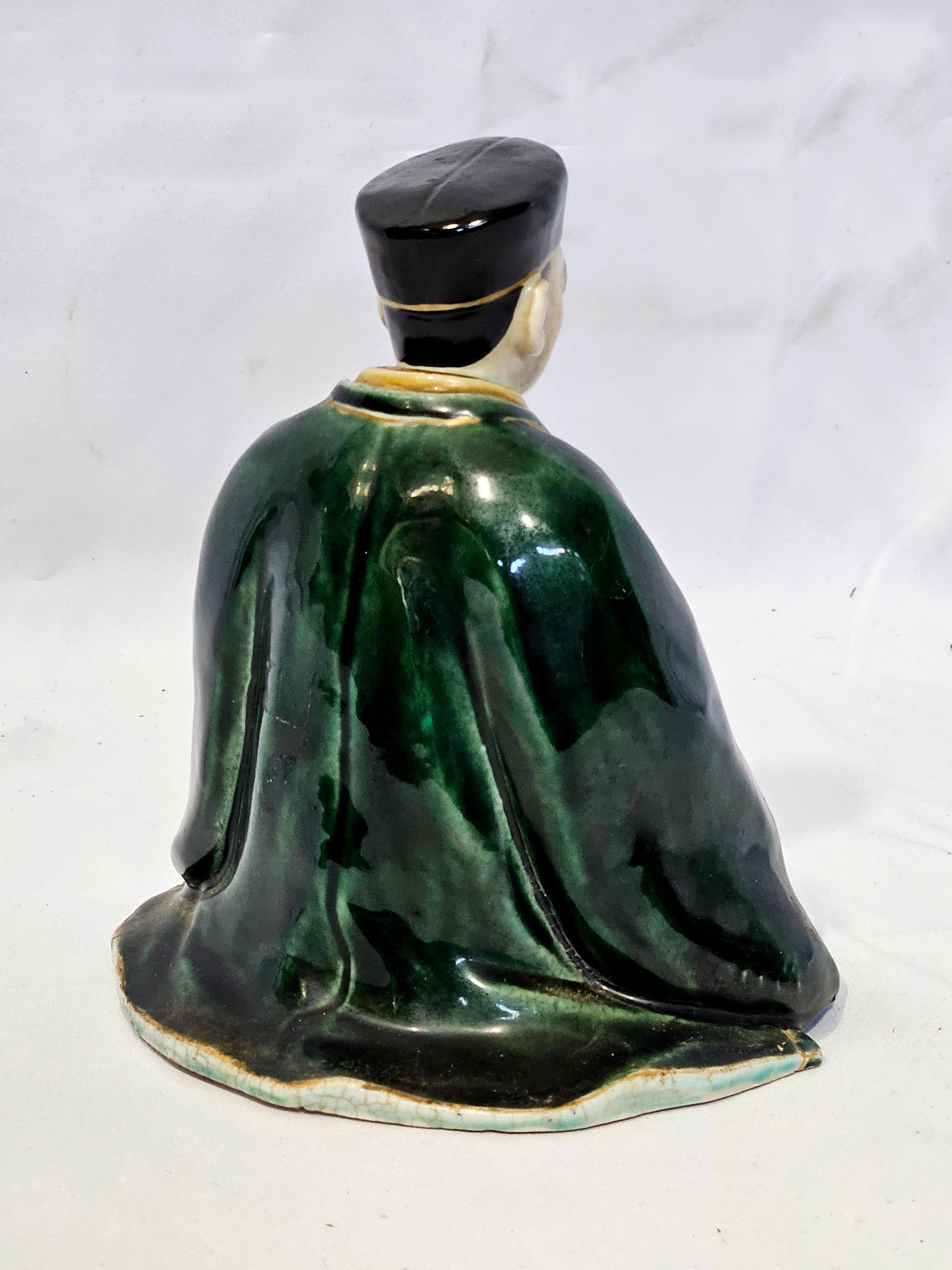 Figura y cuadro de porcelana japonesa kutani, Siglo XIX en venta 10