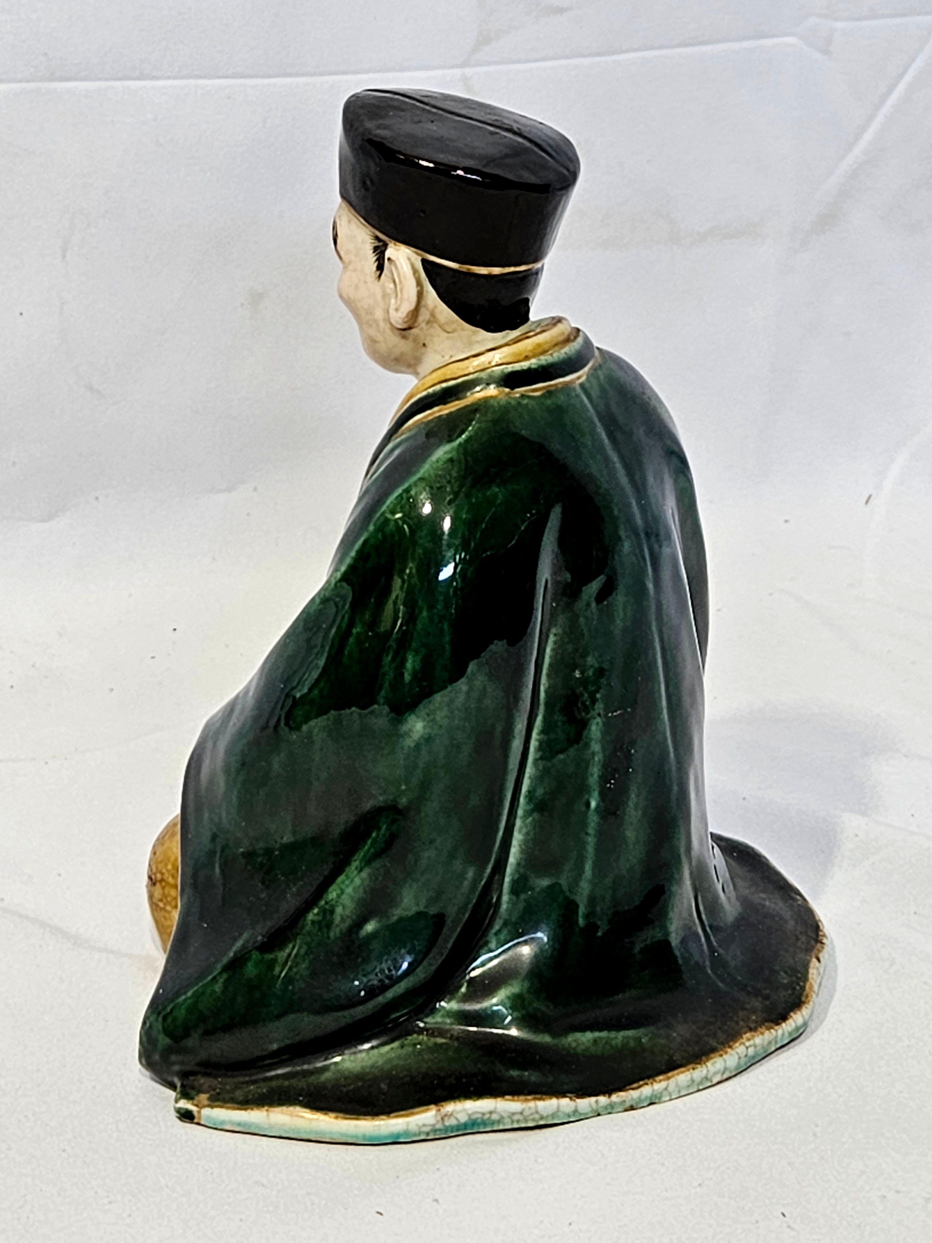 Figura y cuadro de porcelana japonesa kutani, Siglo XIX en venta 12