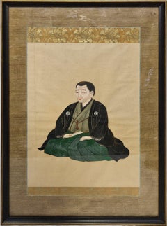 Japanese kutani Porcelain figure and painting, 19th Century