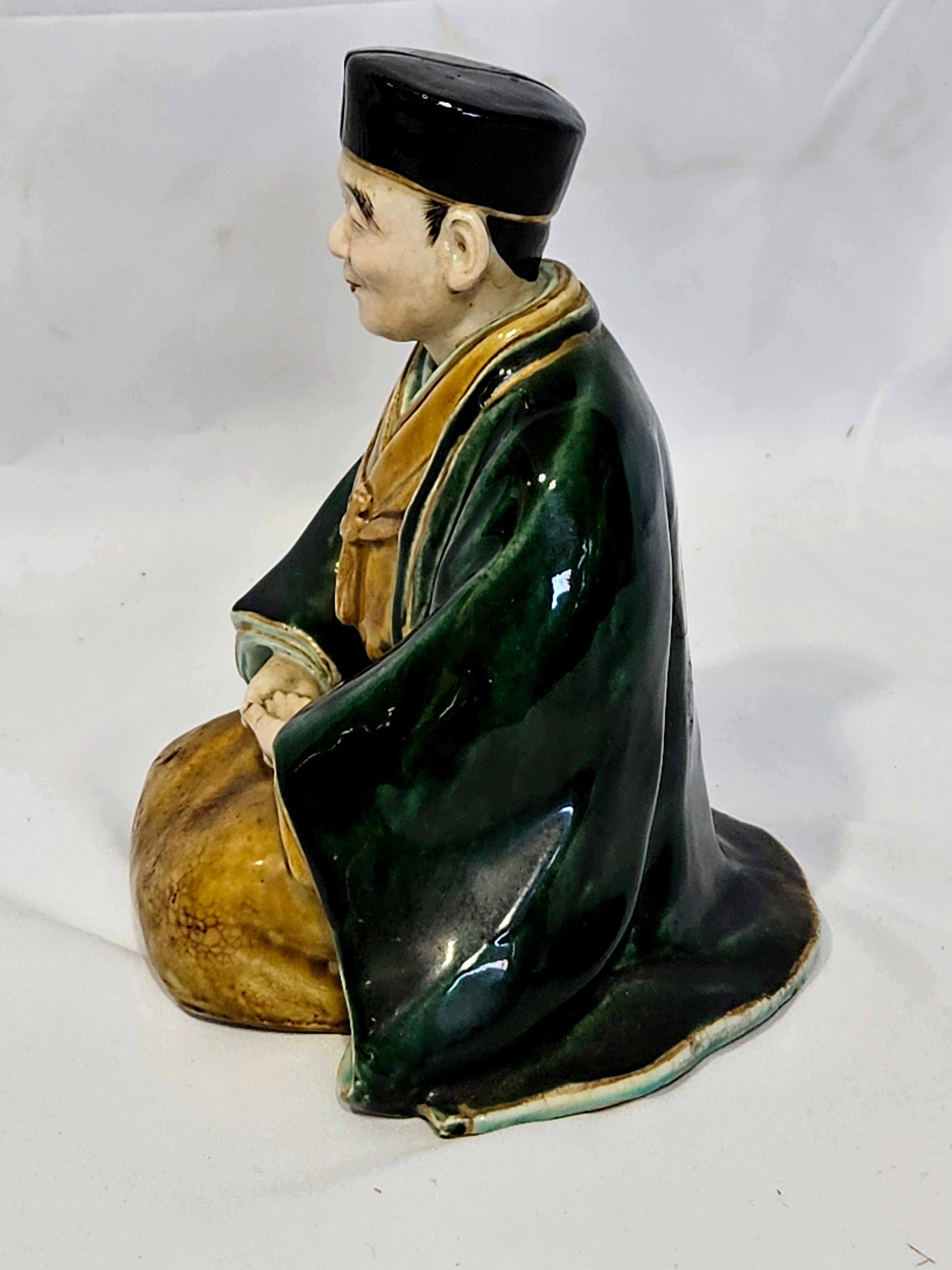 Figura y cuadro de porcelana japonesa kutani, Siglo XIX en venta 13