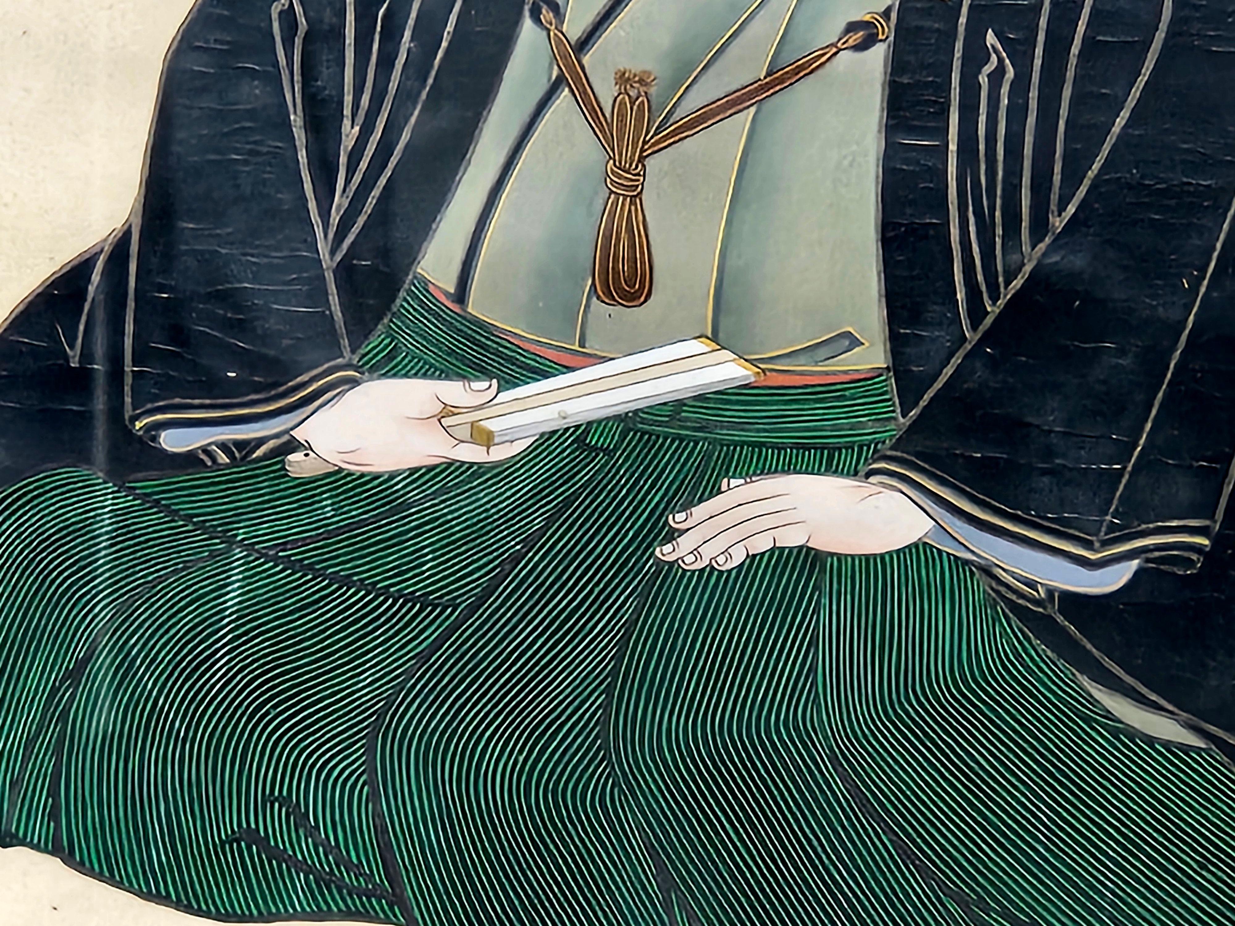 Figura y cuadro de porcelana japonesa kutani, Siglo XIX Papel en venta