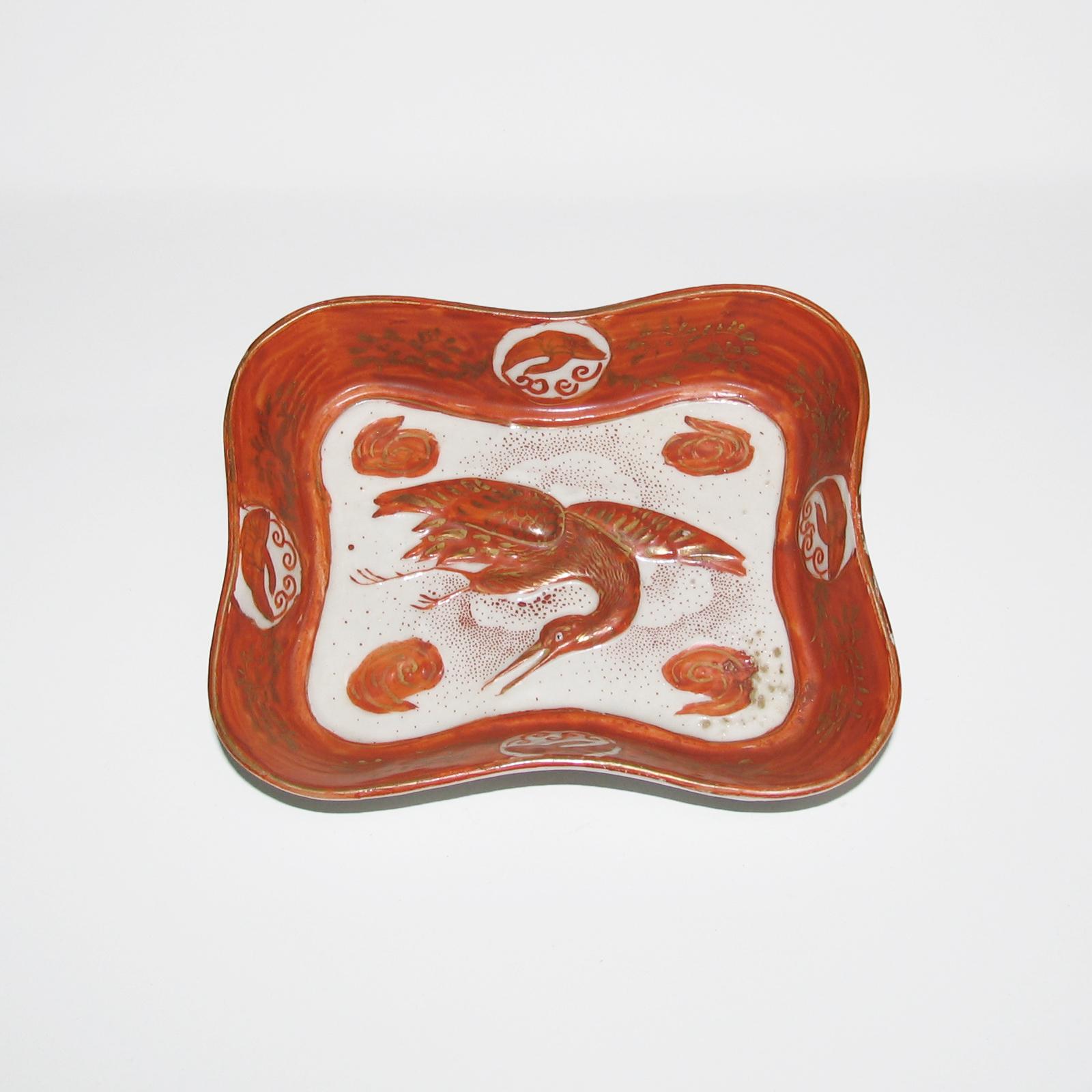 Japanese Kutani Sei Ceramic Dishes, Set of Six, Late 19th Century For Sale 8