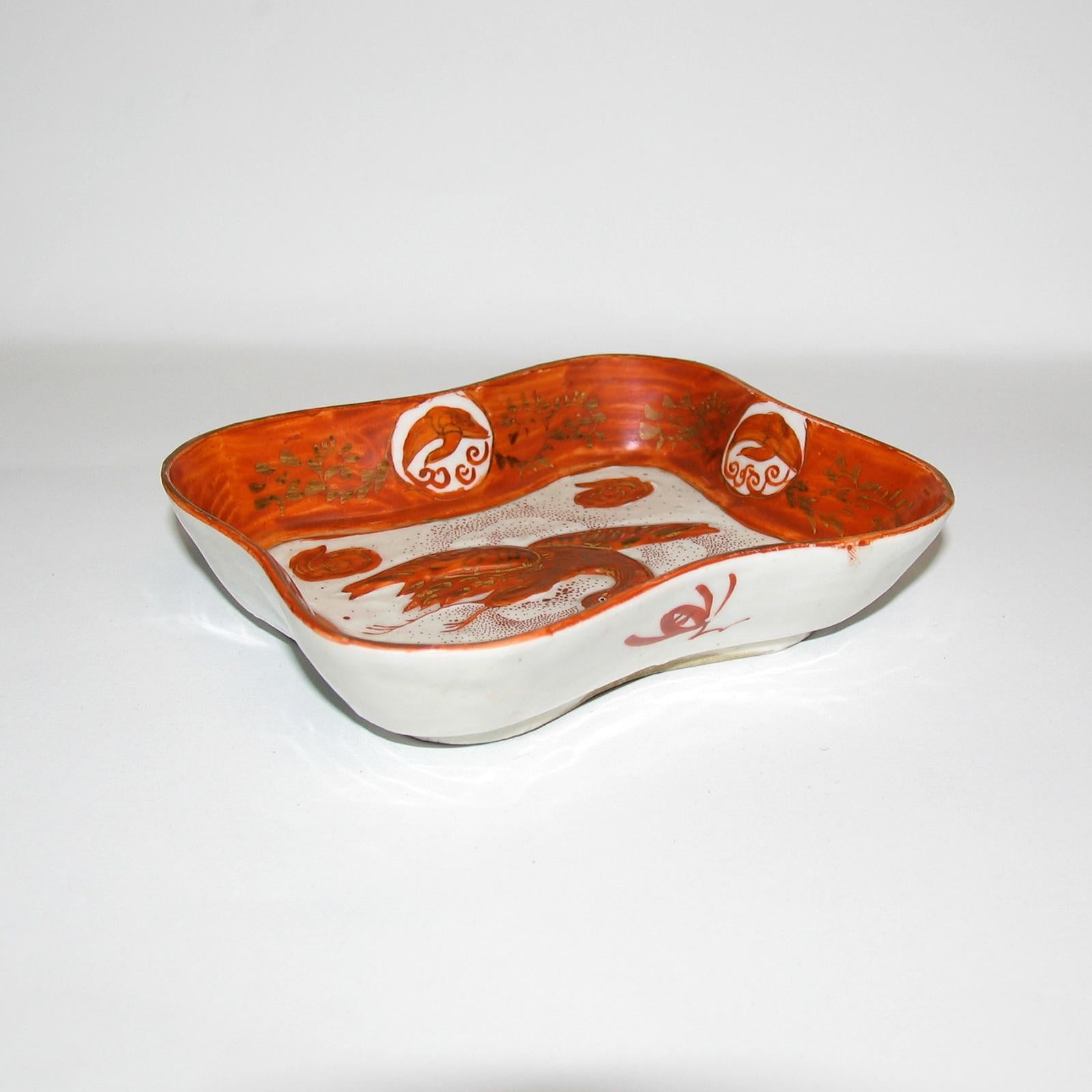 Japanese Kutani Sei Ceramic Dishes, Set of Six, Late 19th Century For Sale 11