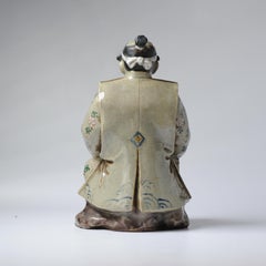 Japanese Kutani Statues Story of Momotaro Tsugata Yuma, 19/20th C