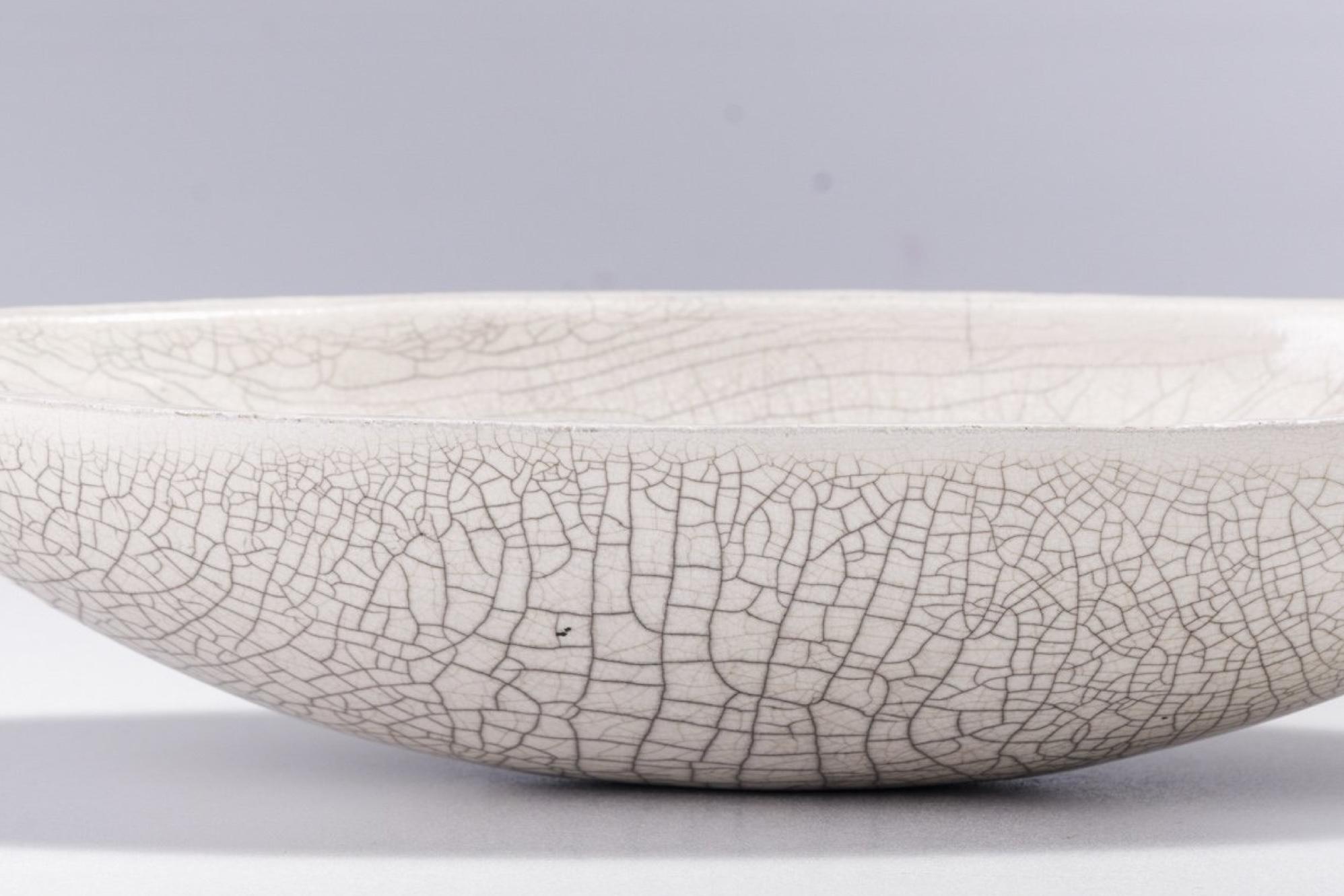 Ceramica Ciotola giapponese LAAB Donburi L in ceramica Raku Bianco Crakle in vendita