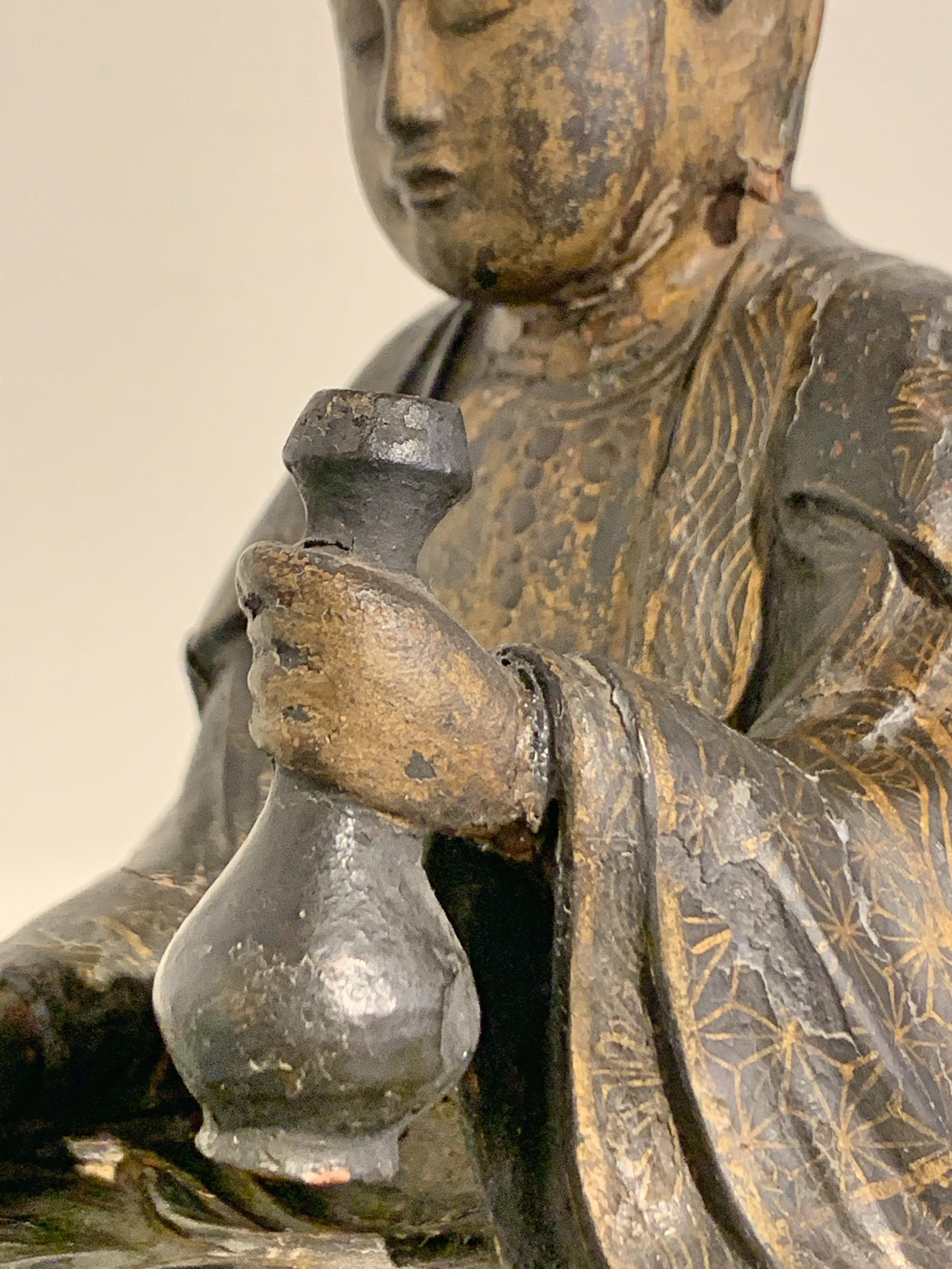 Japanese Lacquer and Giltwood Kannon, Edo Period, Japan 7