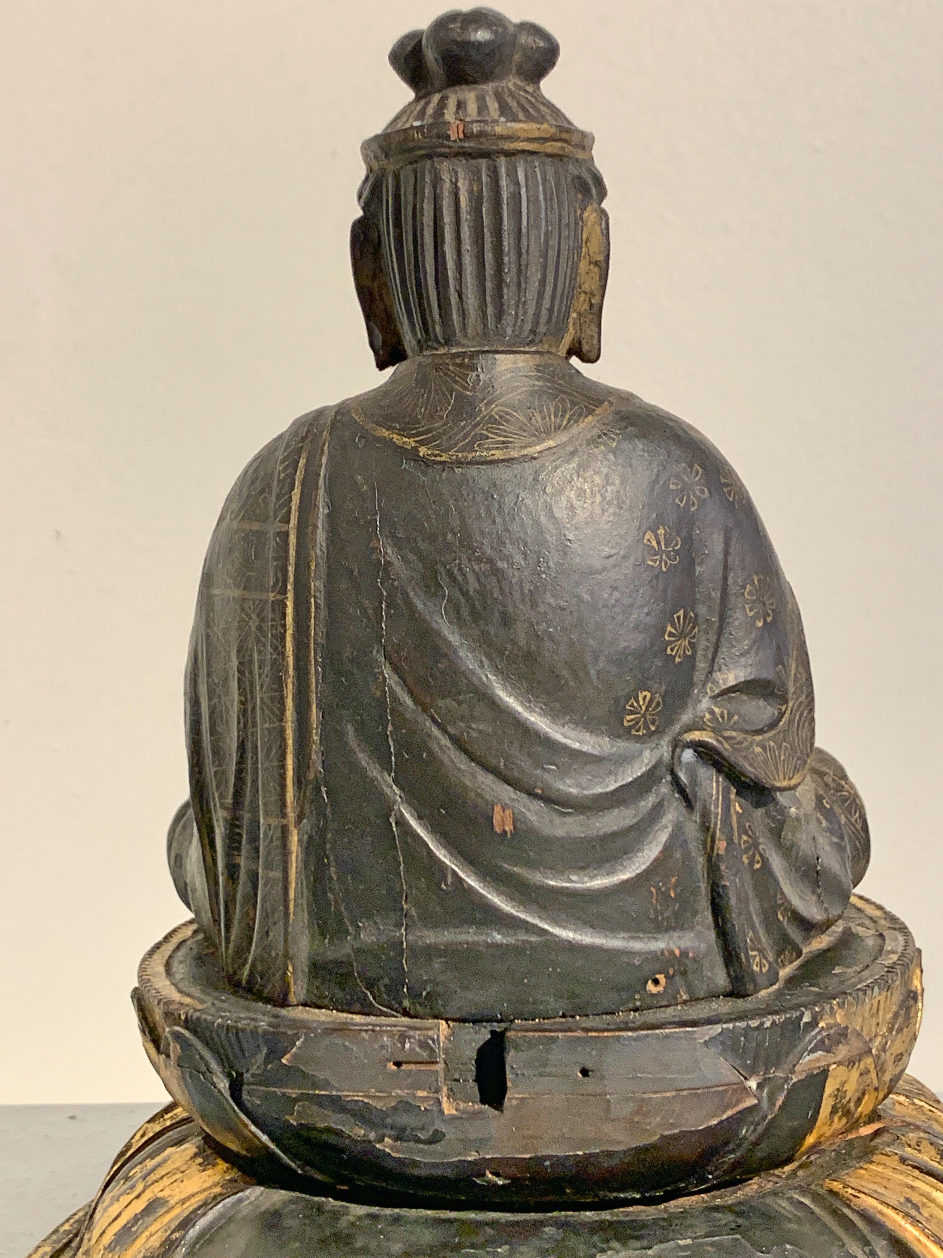 Japanese Lacquer and Giltwood Kannon, Edo Period, Japan 9