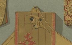 Japanese Lacquer and Inlay Boxes: Antique Lithograph, 1880s