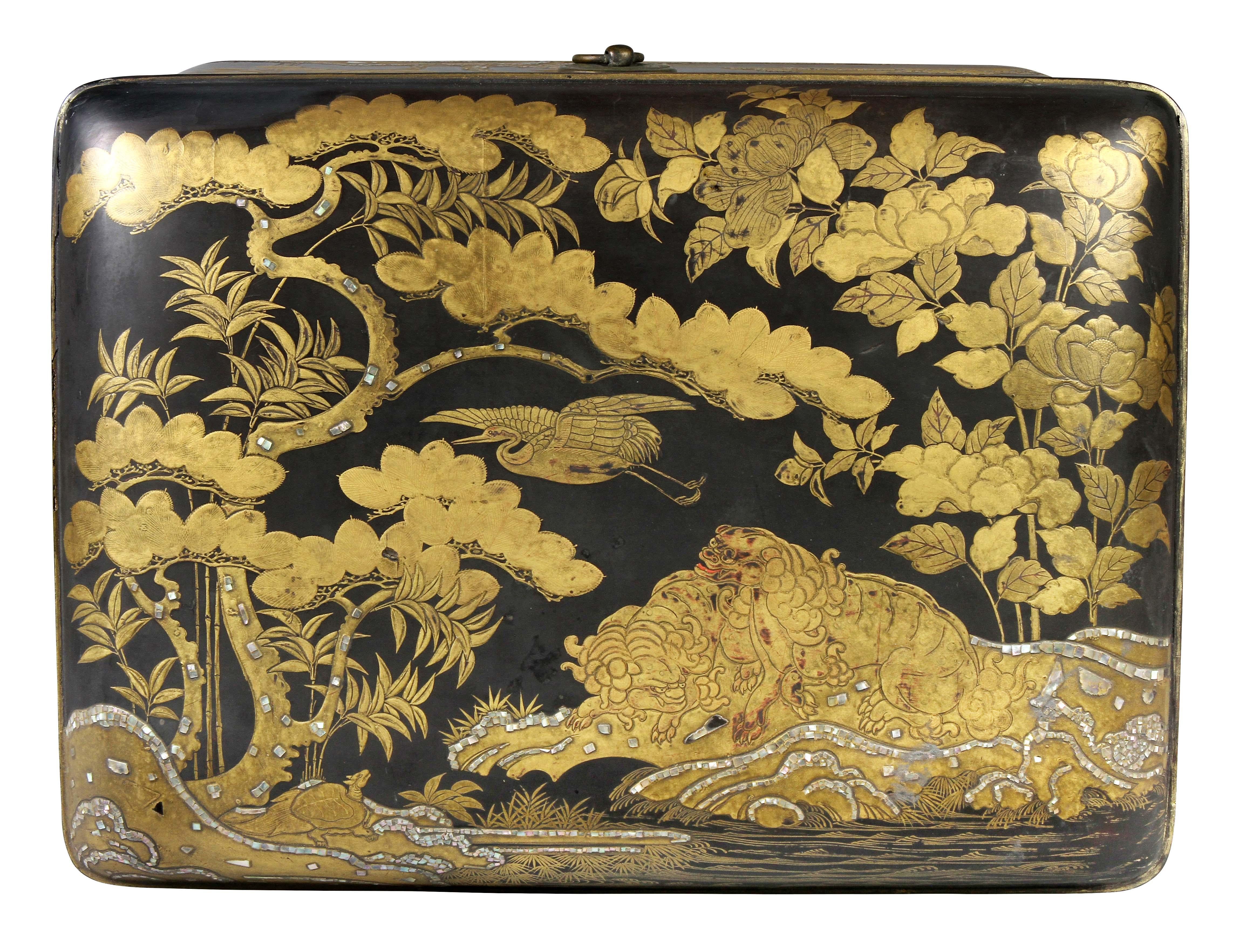 Japanese Lacquer Box In Good Condition In Essex, MA