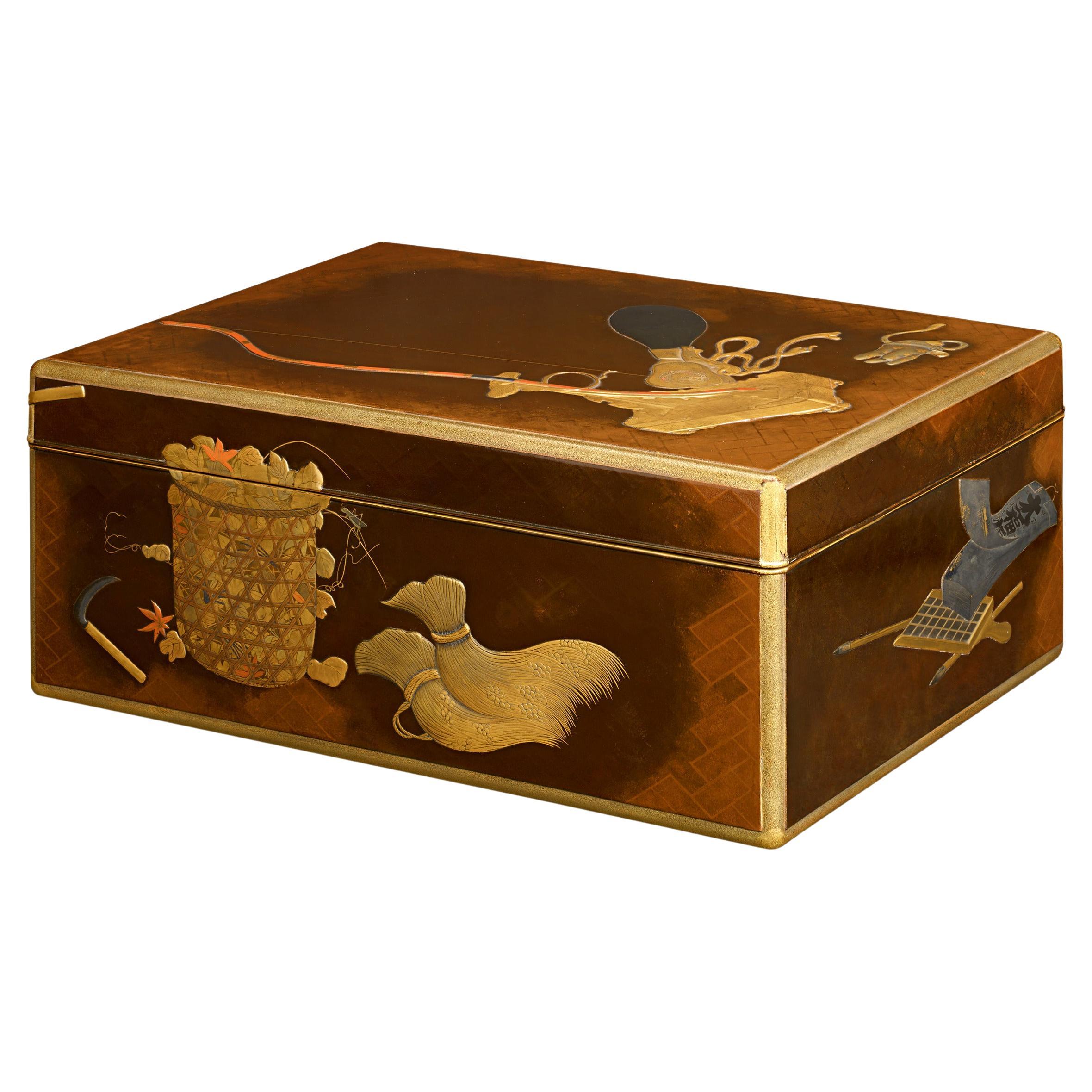 Japanese Lacquer Box For Sale