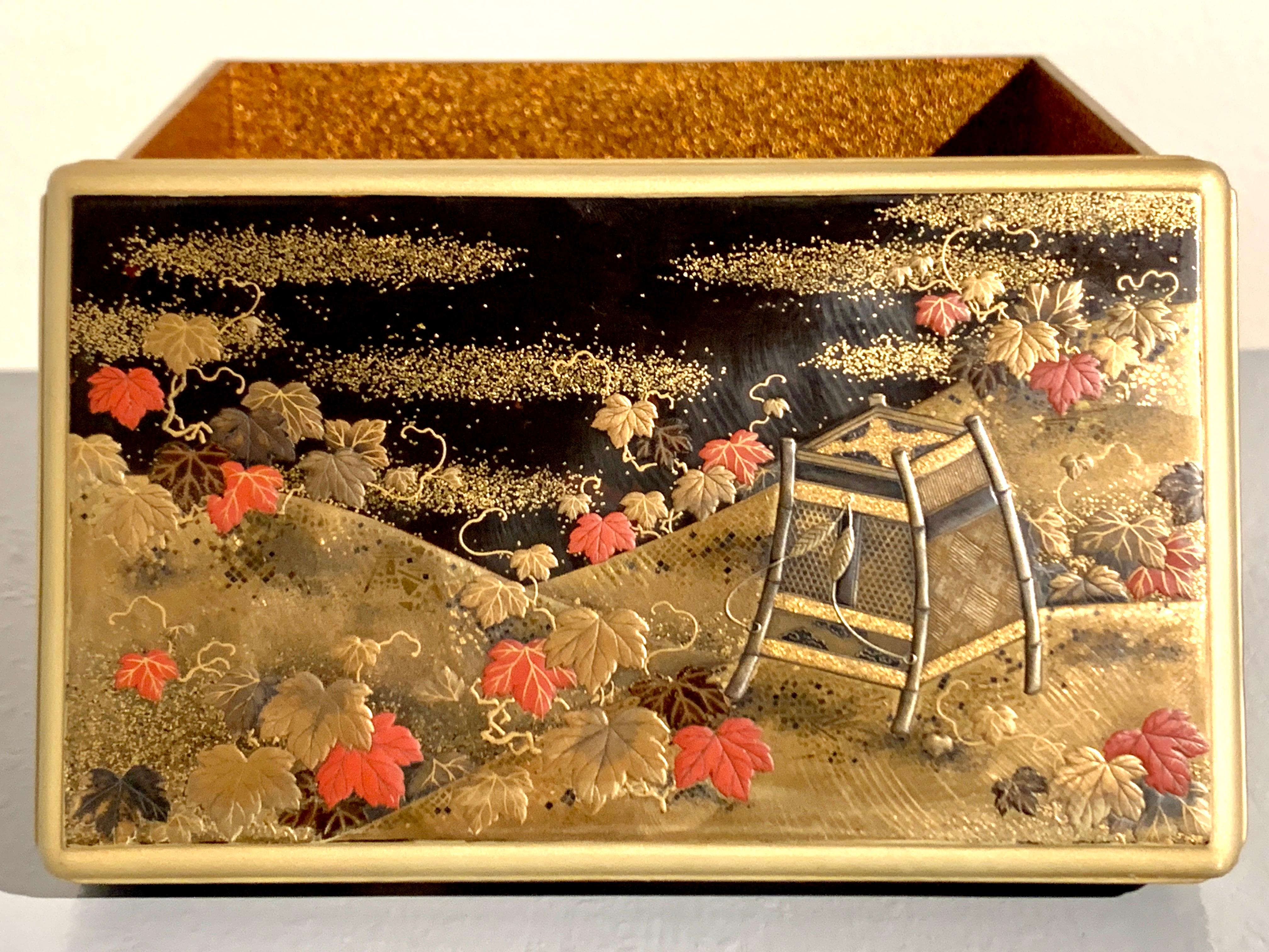 Japanese Lacquer Box, Kobako, 